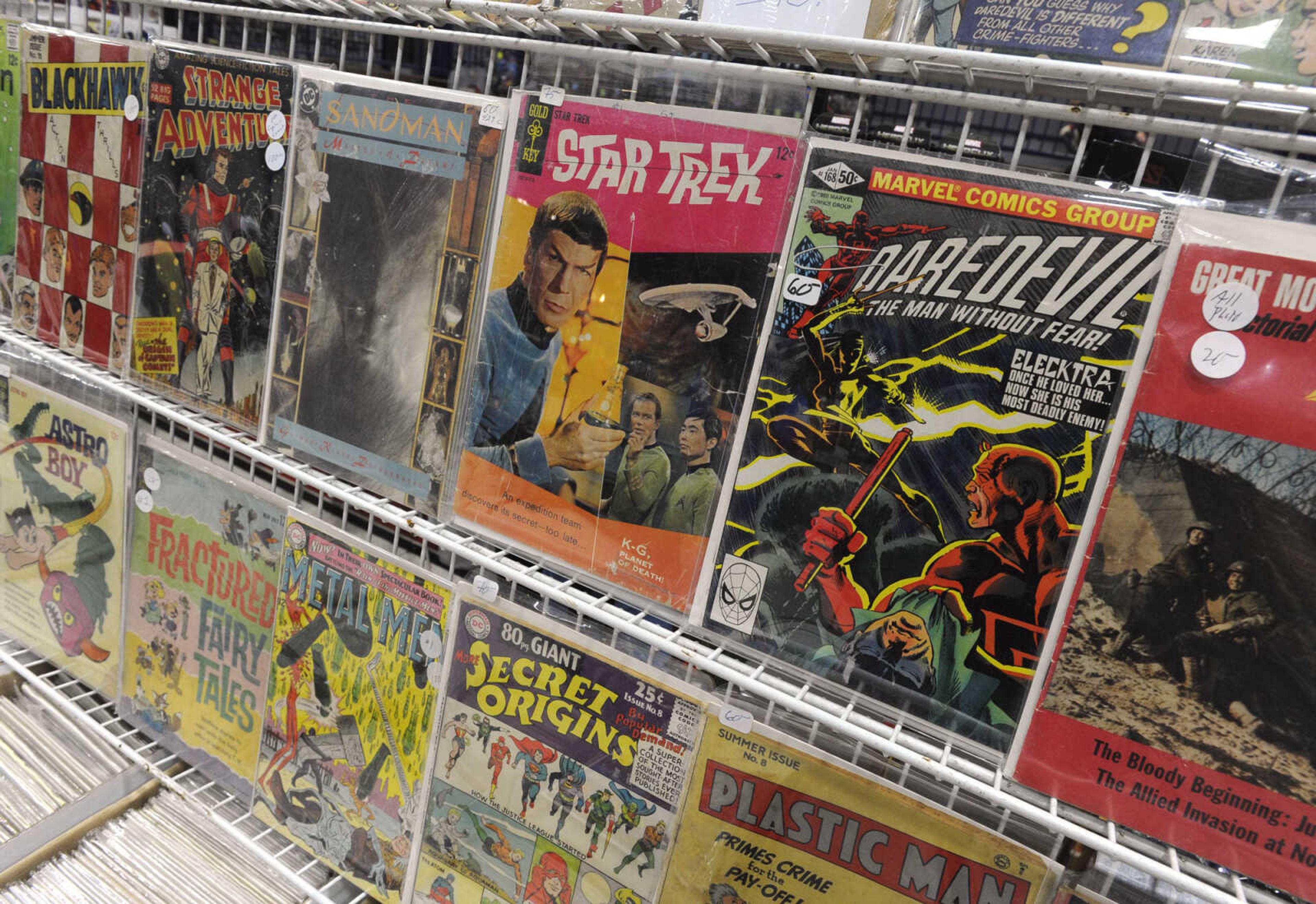 Comic books are for sale at Cape Comic Con on Saturday, March 22, 2014 at the Arena Building.