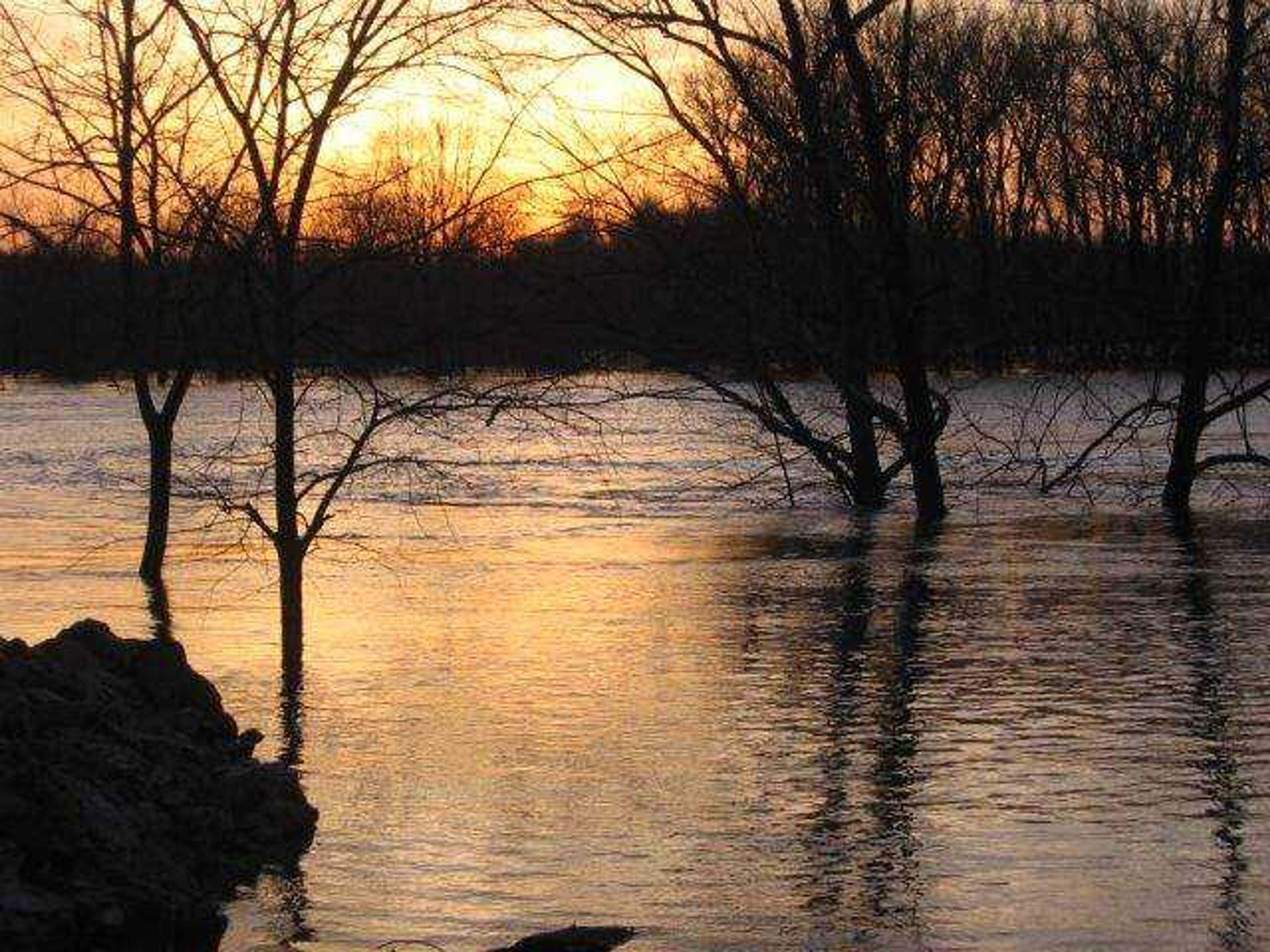 Sunset Across Flood Waters