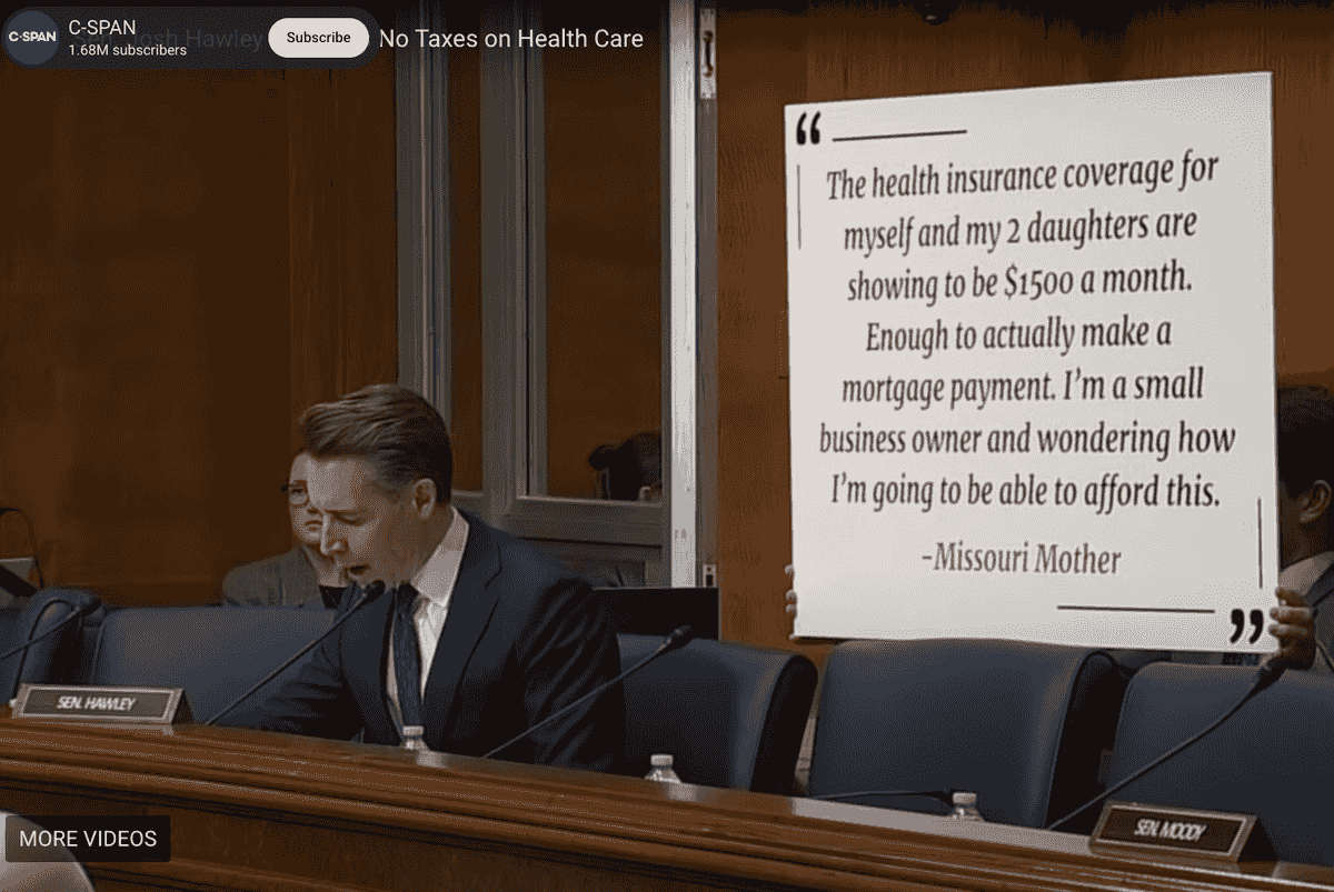 Hawley proposes major tax breaks for medical expenses amid looming hea...