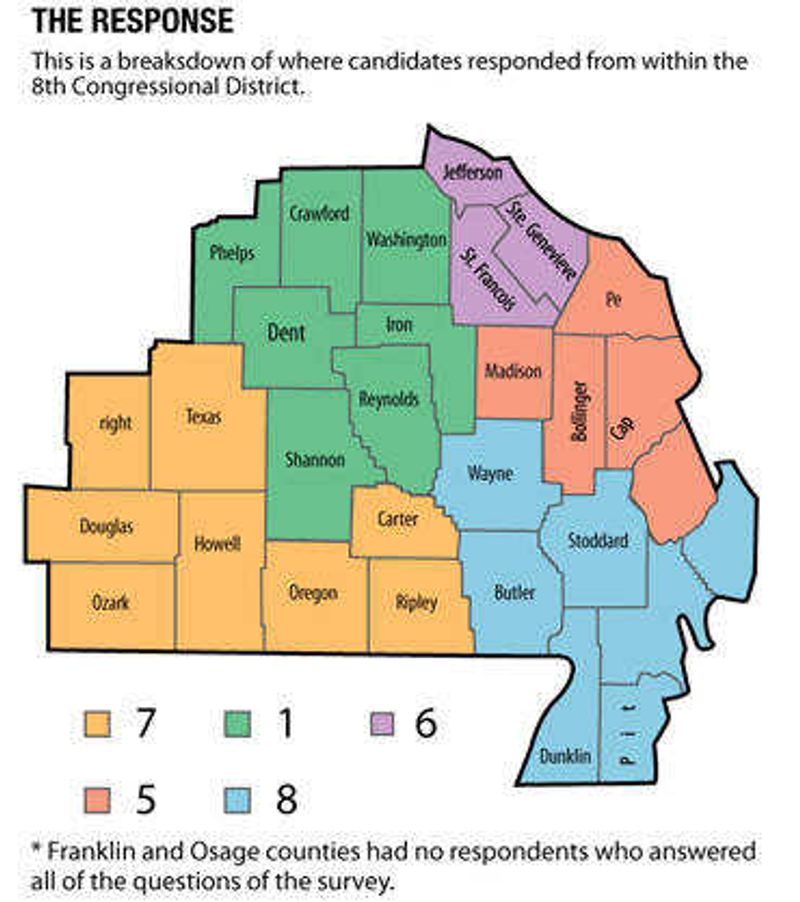 Graphic: This map shows in what regions those who responded reside.