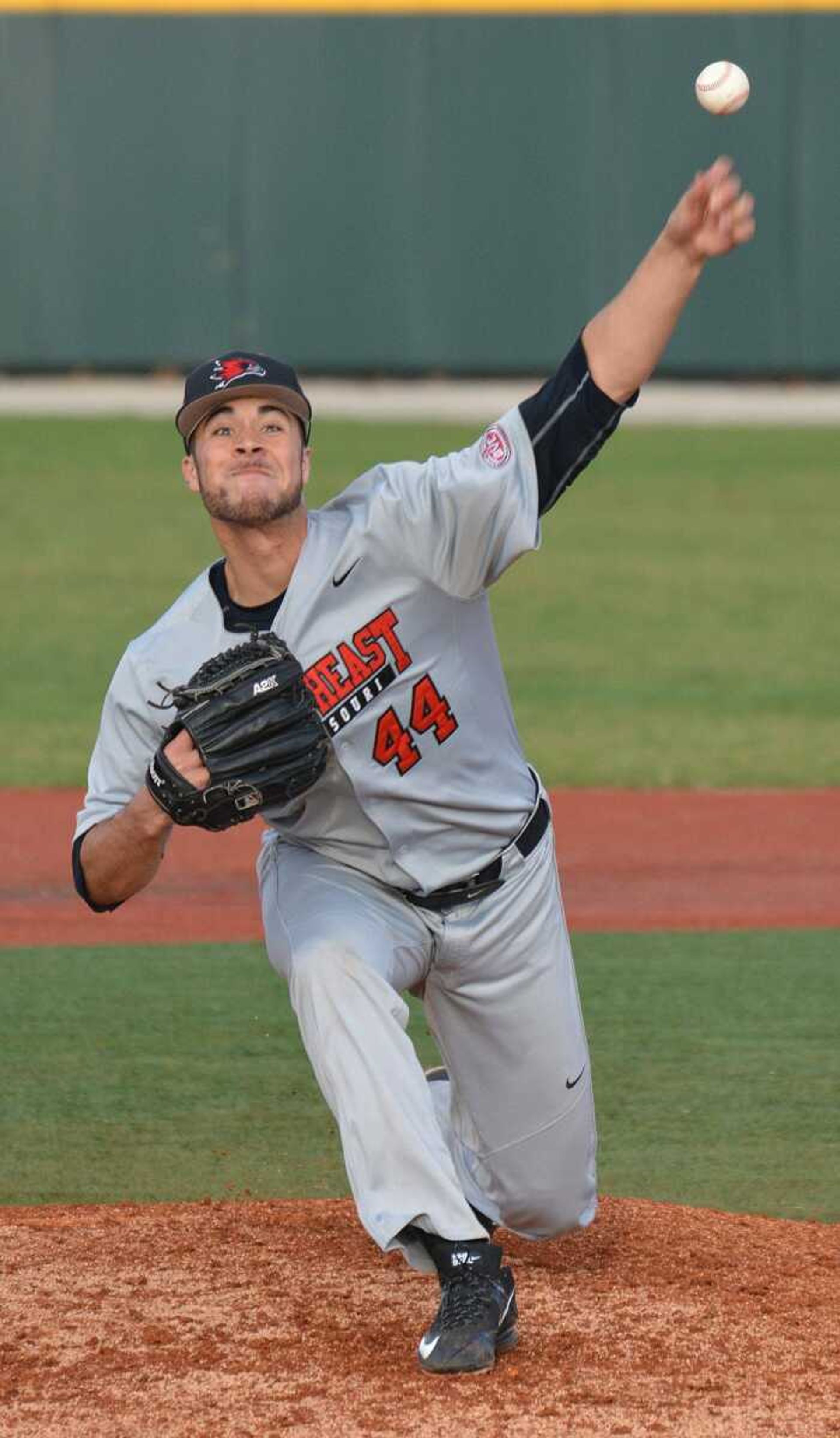 Southeast Missouri State pitcher Joey Lucchesi throws during a game against Eastern Kentucky in Richmond, Ky., on Friday, March 11, 2016.