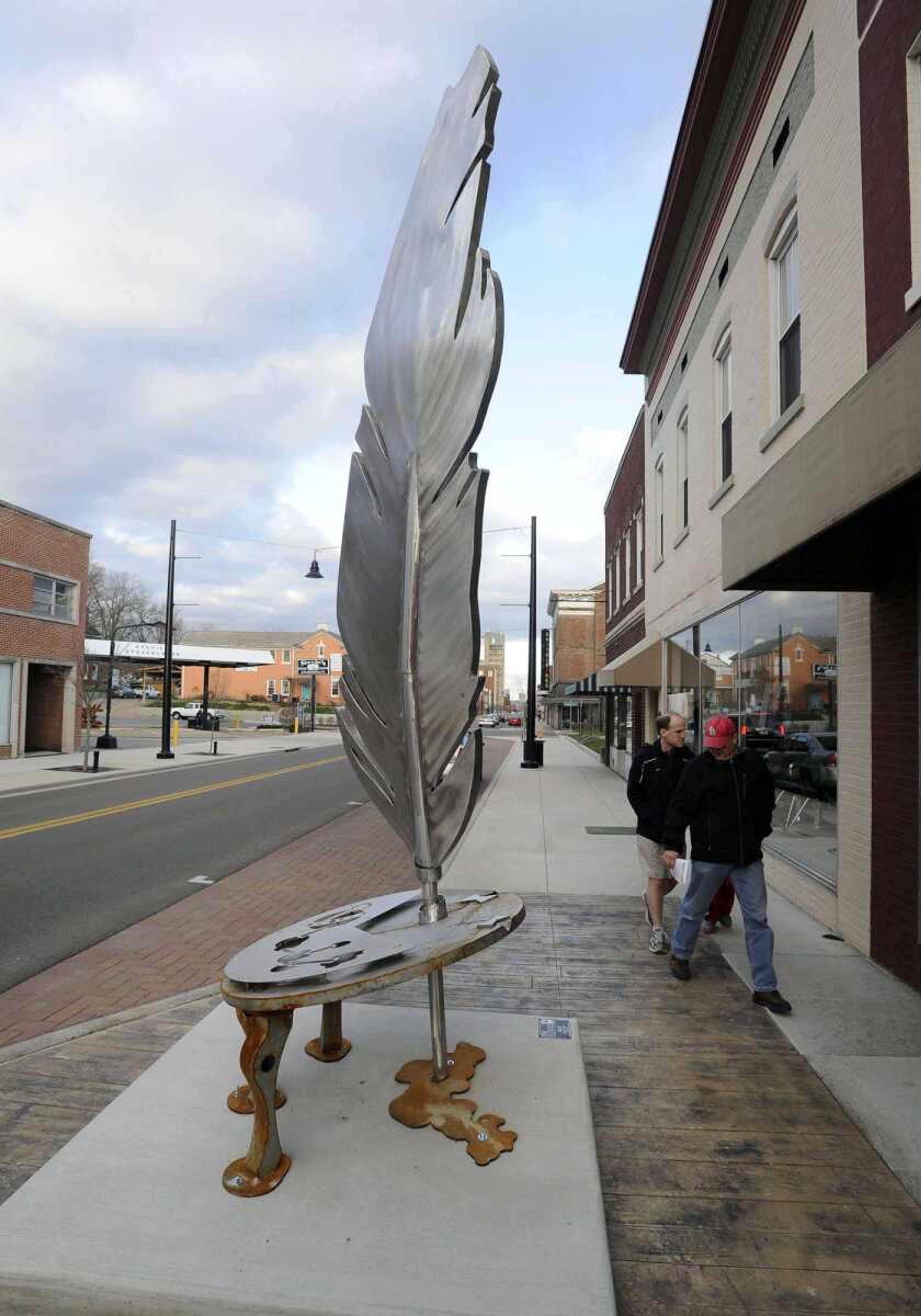 "Quill" by Dan Perry of Waterloo, Iowa, on Broadway between Frederick and Sprigg streets. (Fred Lynch)