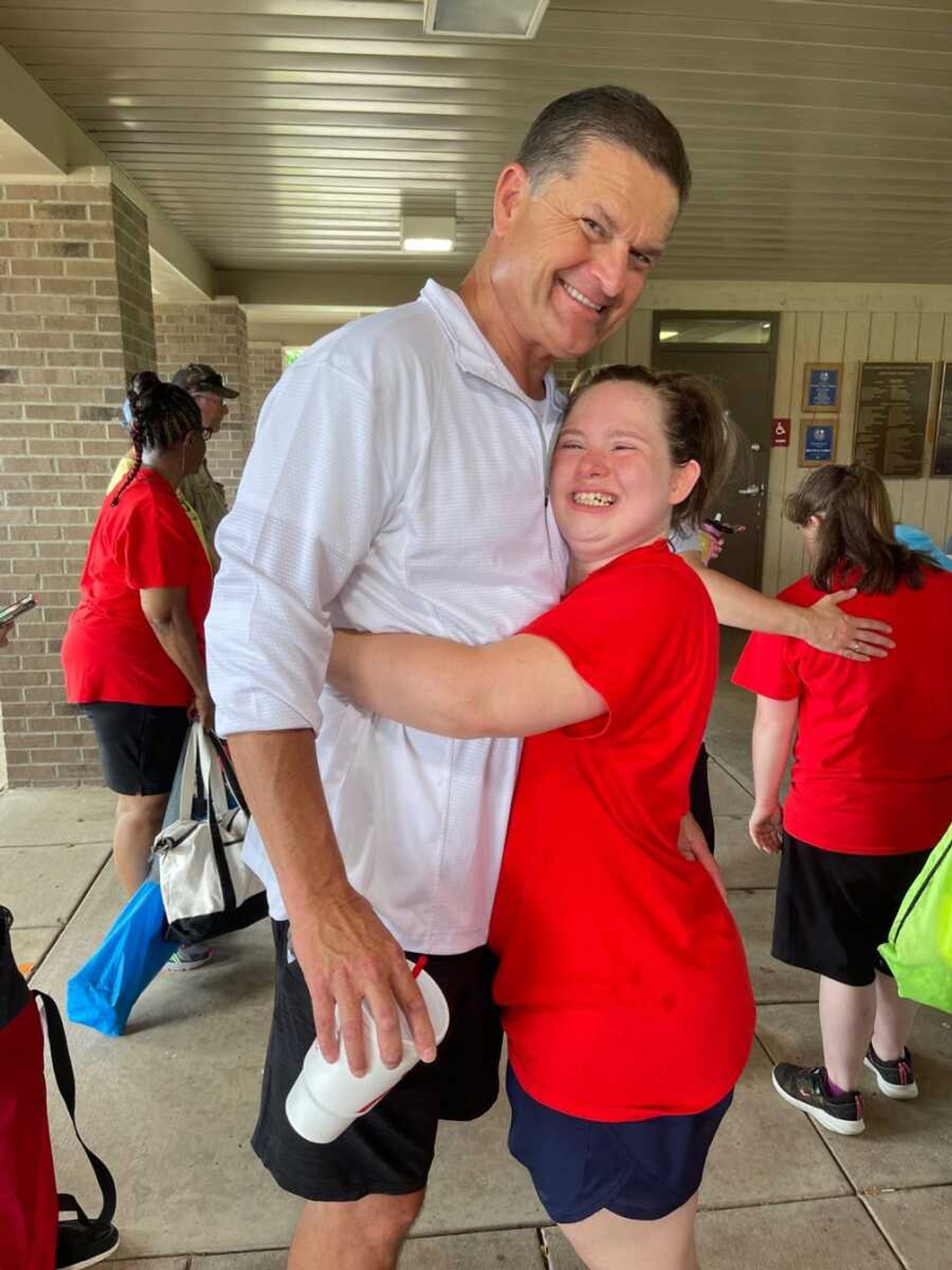 Brian House and his daughter Carley at Special Olympics earlier this year.