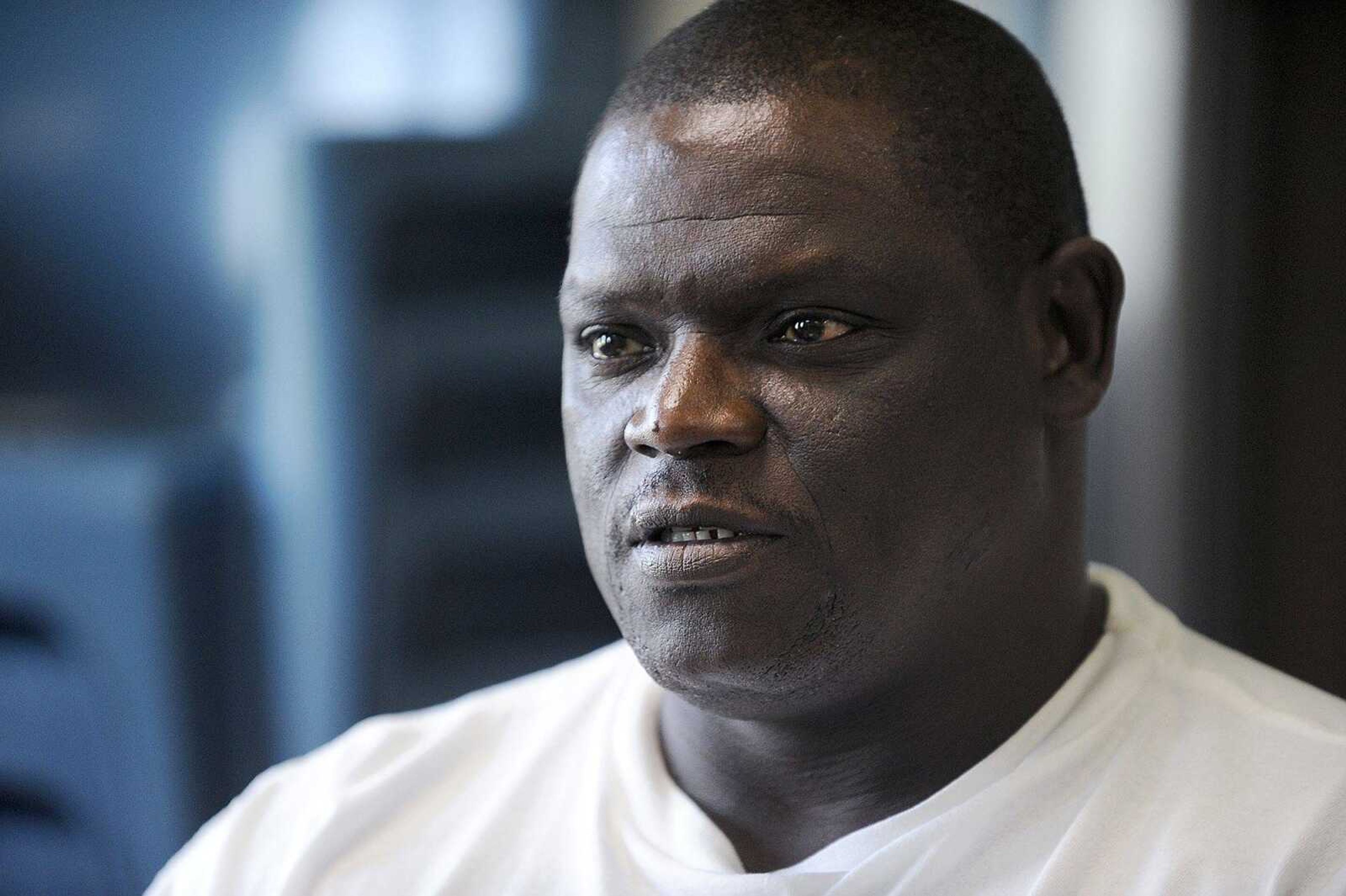 David Robinson sits in the visiting area inside Jefferson City Correctional Center during an interview with the Southeast Missourian in September.