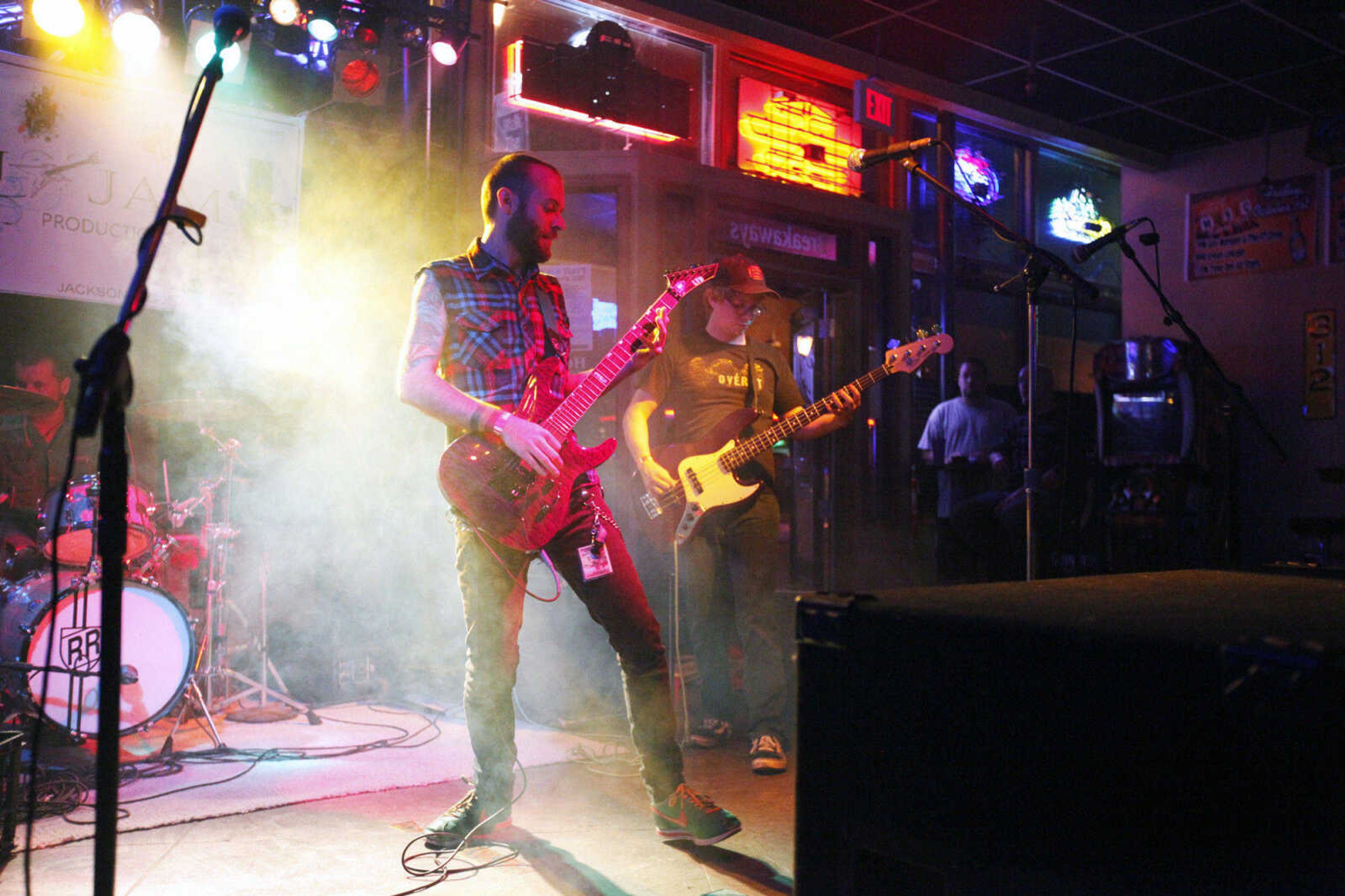 CHRIS MACKLER ~ photos@semissourian.com

Nathan Comer, of the band Guy Morgan & the FT Crew, performs at Breakaway's during the 14th annual River City Music Festival held in downtown Cape Girardeau on Friday, Oct. 1, 2010.