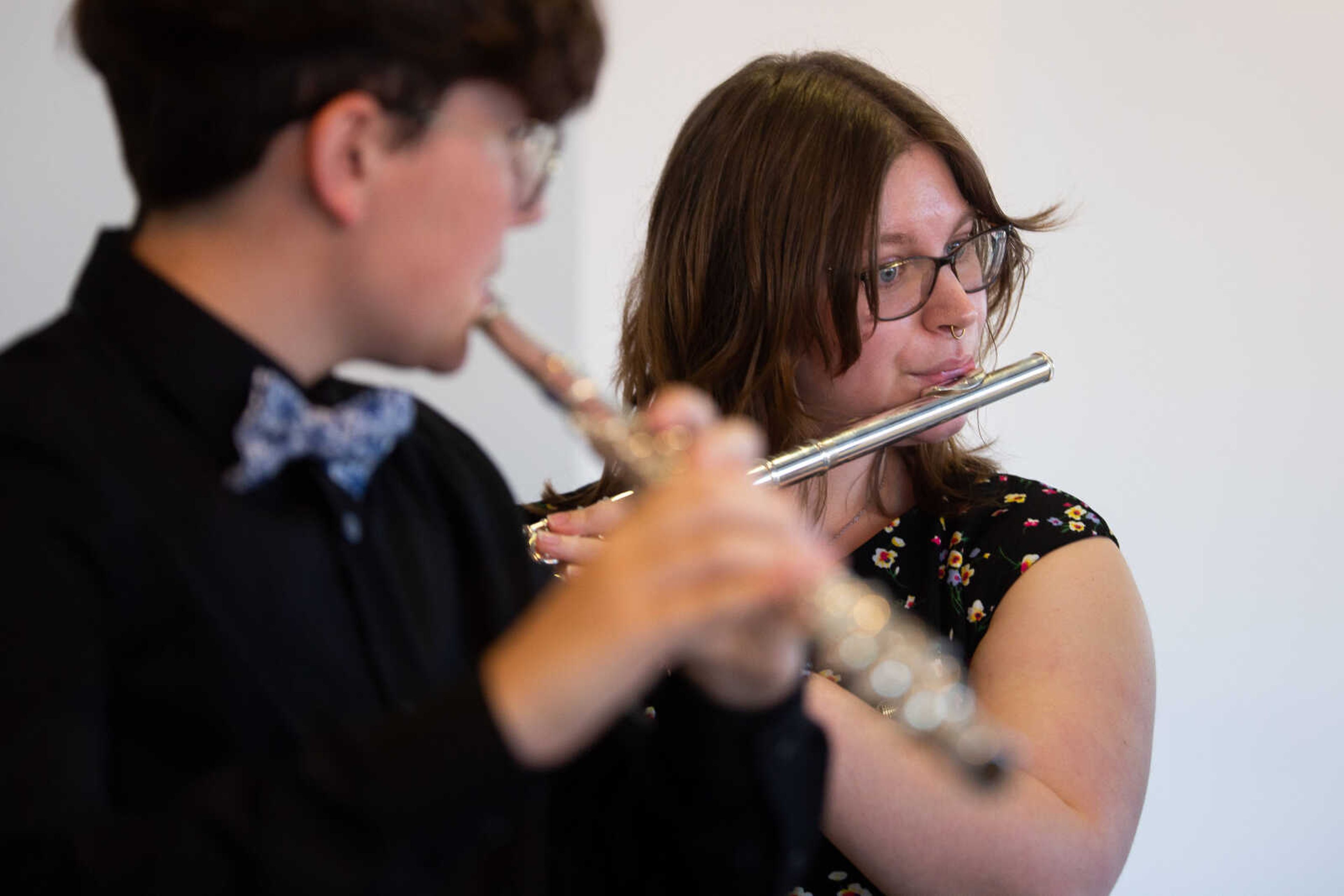 Flautists perform for the B Magazine Difference Makers ceremony on Thursday, Sept. 8 at the SEMO River Campus.