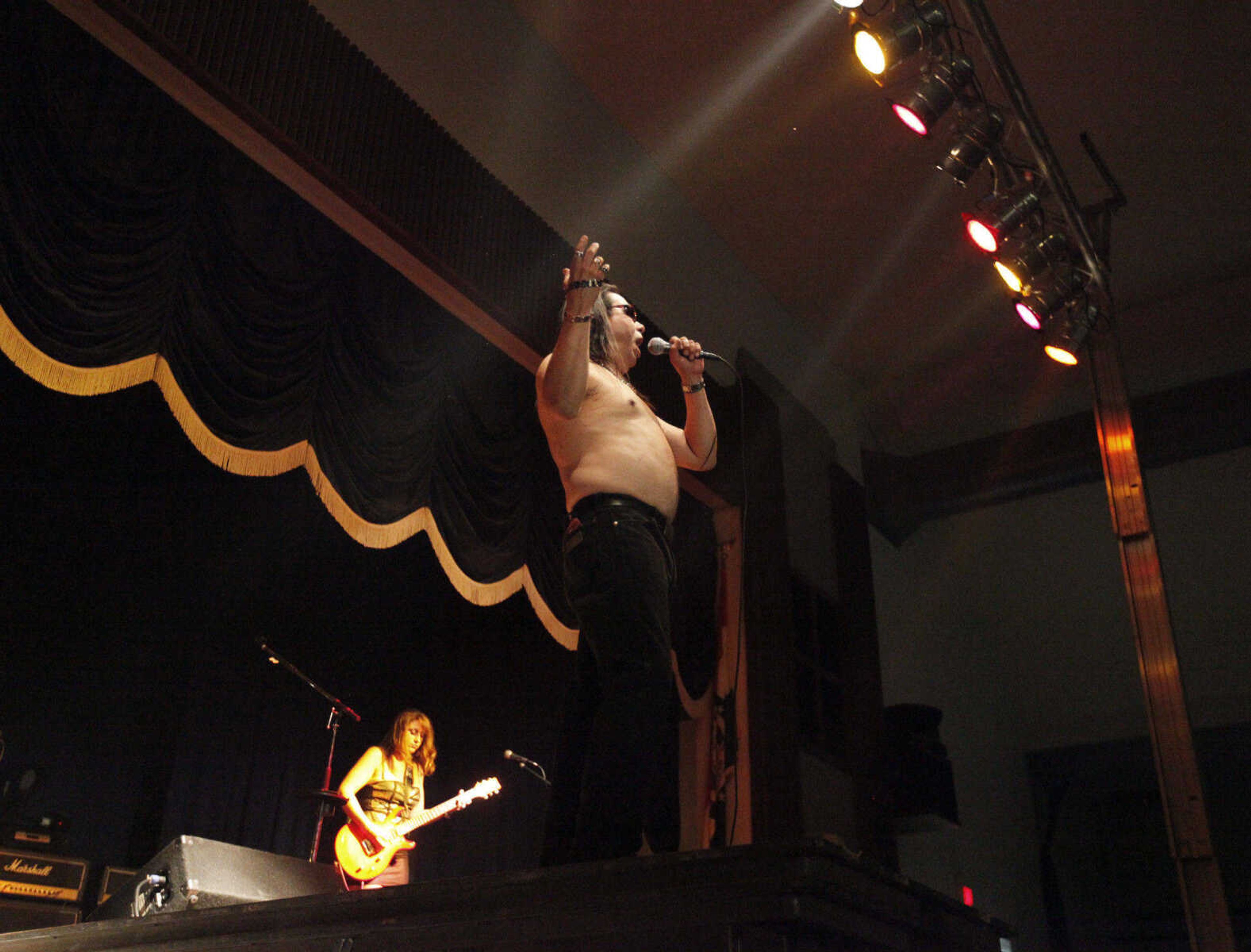 CHRIS MACKLER ~ photos@semissourian.com

Dirty Deeds, a tribute to AC/DC, performs during the Kiss, AC/DC and Rod Stewart Tribute Concert held at the Arena Building on Saturday, Nov. 6, 2010 in Cape Girardeau.