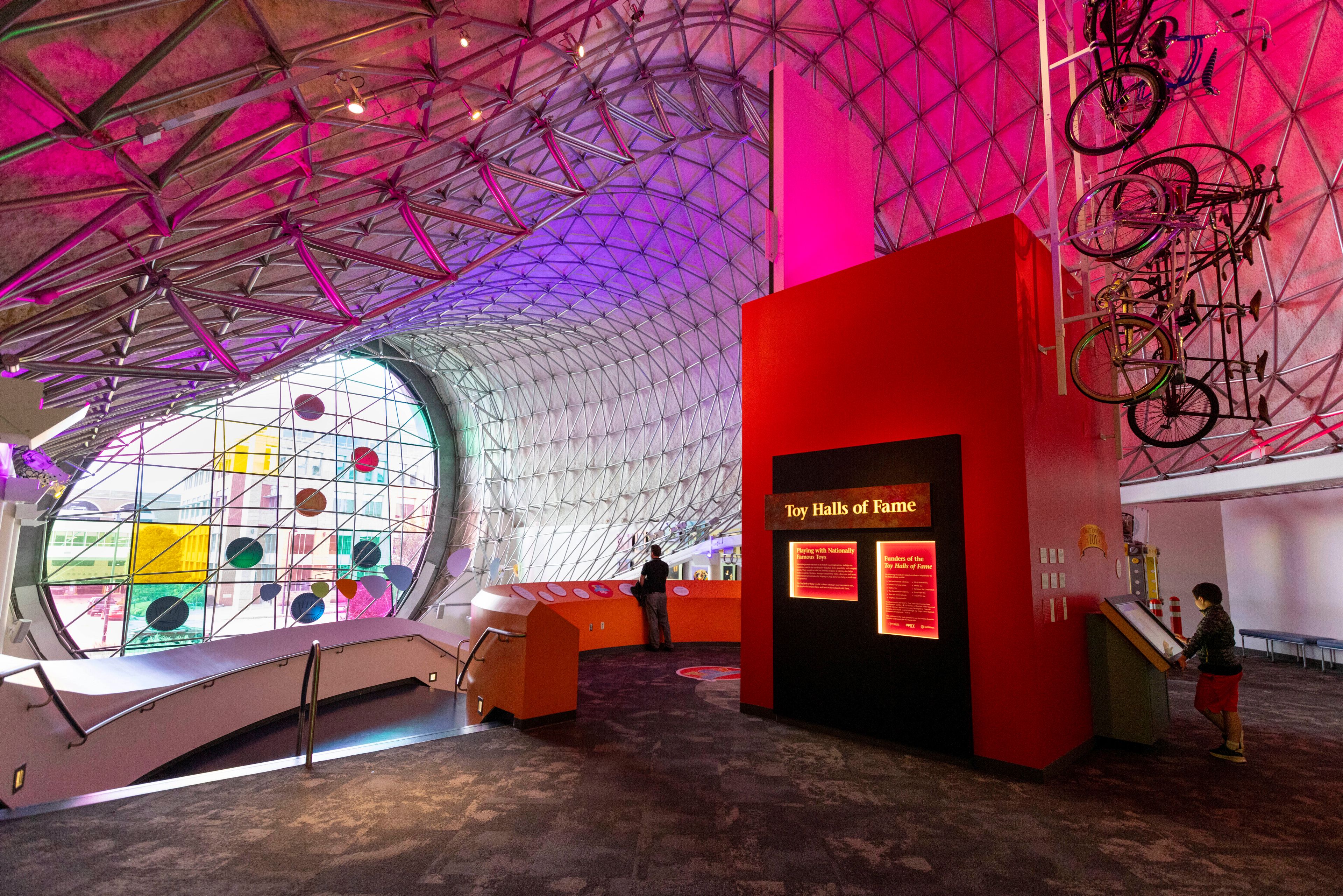 The Toy Hall of Fame inside The Strong National Museum of Play, Tuesday, Oct. 15, 2024, in Rochester, N.Y. (AP Photo/Lauren Petracca)