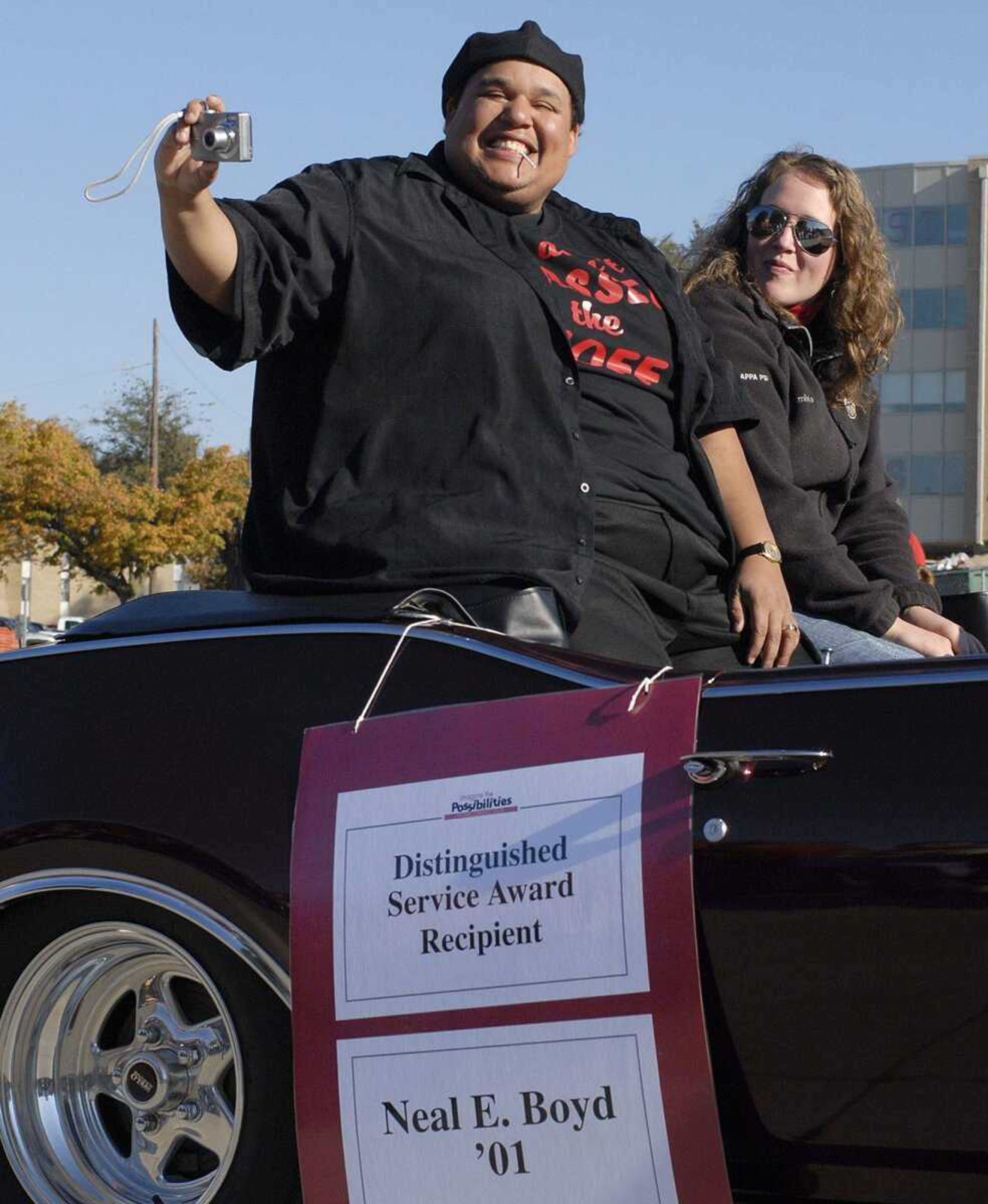 Neal E. Boyd rides in the homecoming parade for Southeast Missouri State University on Saturday on Broadway. Boyd, winner of NBC's "America's Got Talent," was honored with the university's Distinguished Service Award.

FRED LYNCH 
flynch@semissourian.com