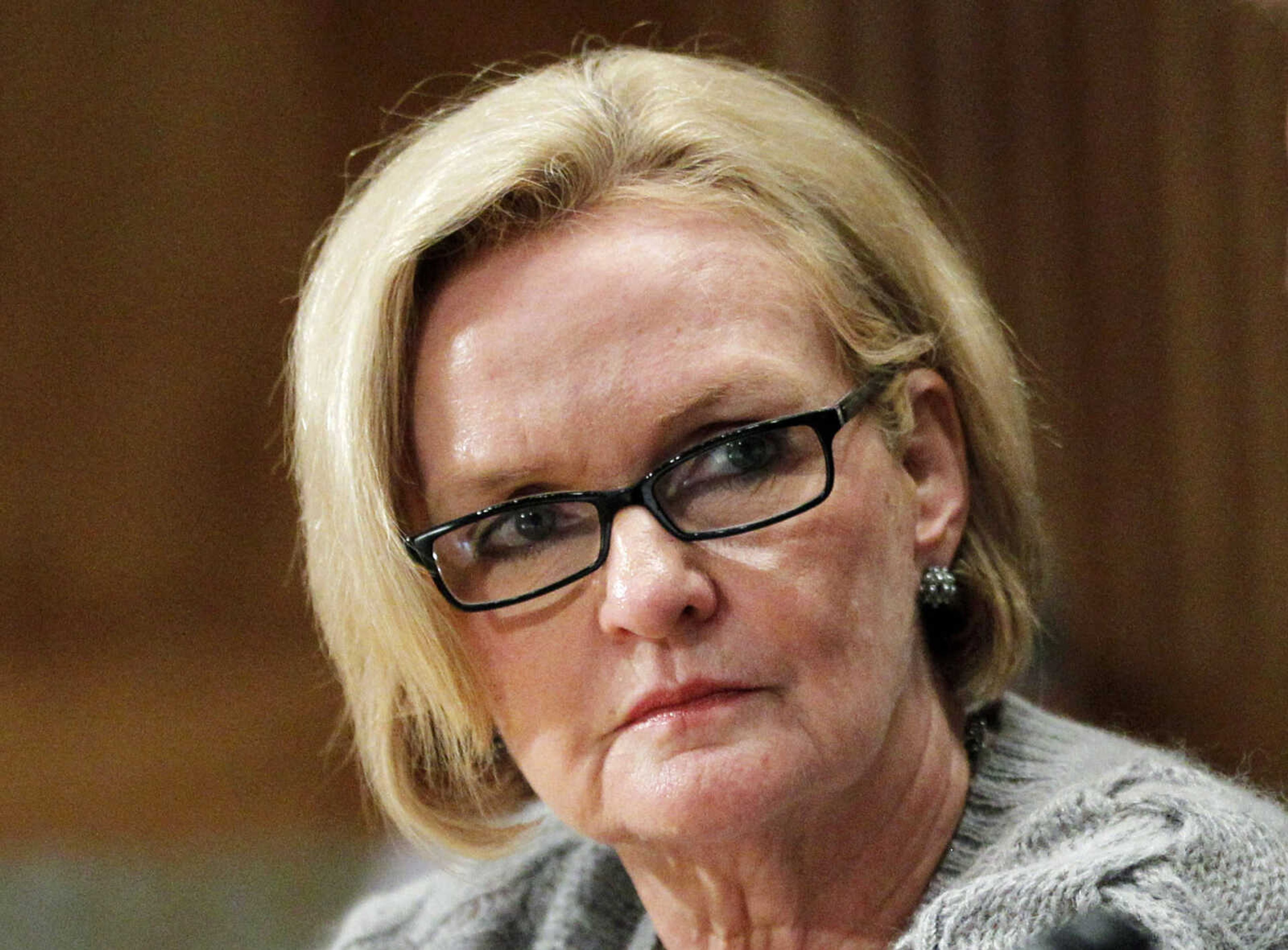 FILE - In this Sept. 21, 2011 file photo, Sen. Claire McCaskill, D-Mo. listens on Capitol Hill in Washington. Republican voters in Missouri chose among three candidates on Tuesday, Aug. 7, 2012, who during the primary campaign touted their conservative credentials in the hopes of taking on Democratic incumbent Sen. Claire McCaskill in November, a contest considered crucial to the GOP's efforts to regain control of the U.S. Senate. (AP Photo/Manuel Balce Ceneta, File)