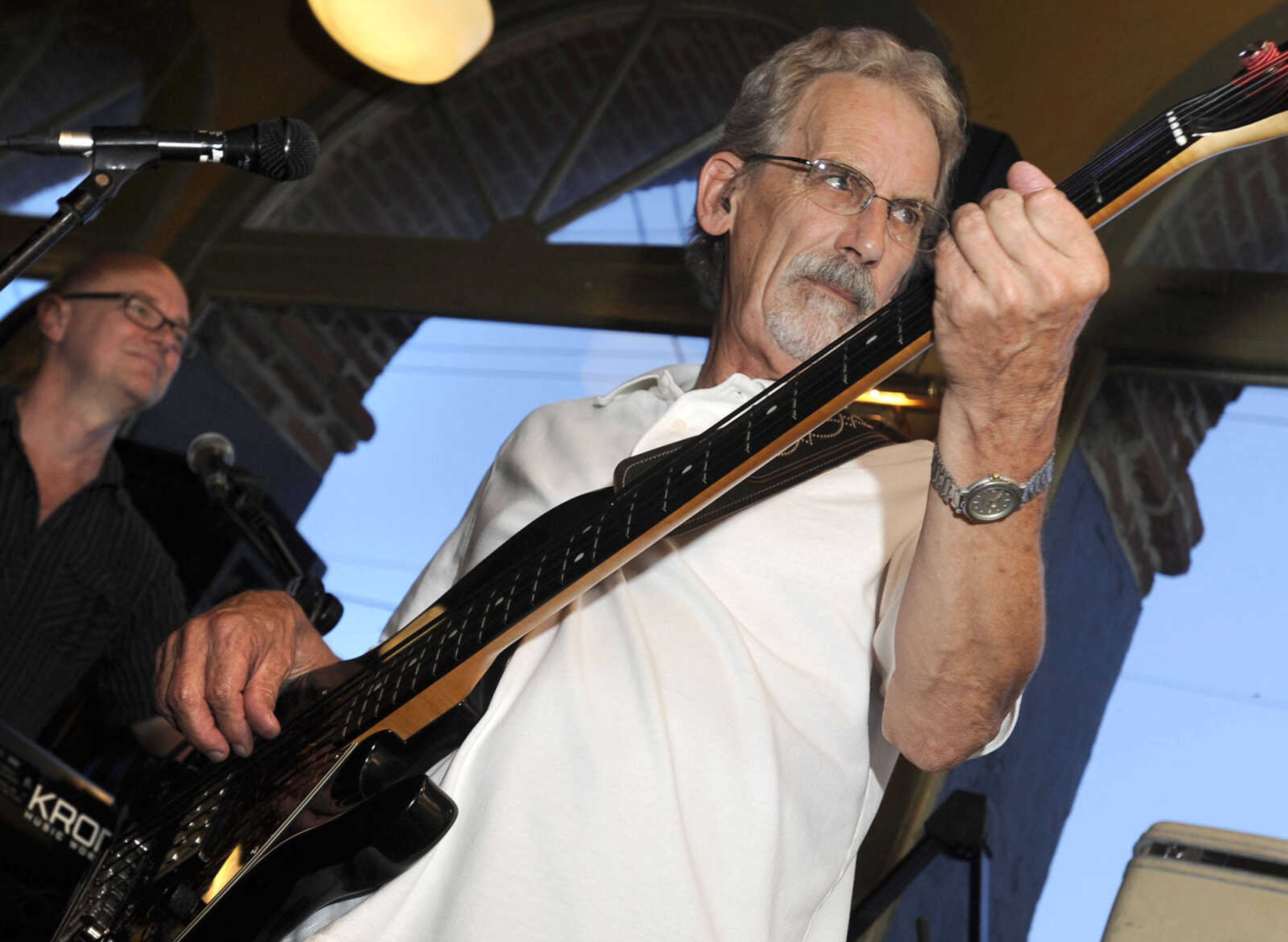 FRED LYNCH ~ flynch@semissourian.com
Brad Graham plays bass with the Water Street Band Sunday, July 12, 2015 at Port Cape Girardeau.