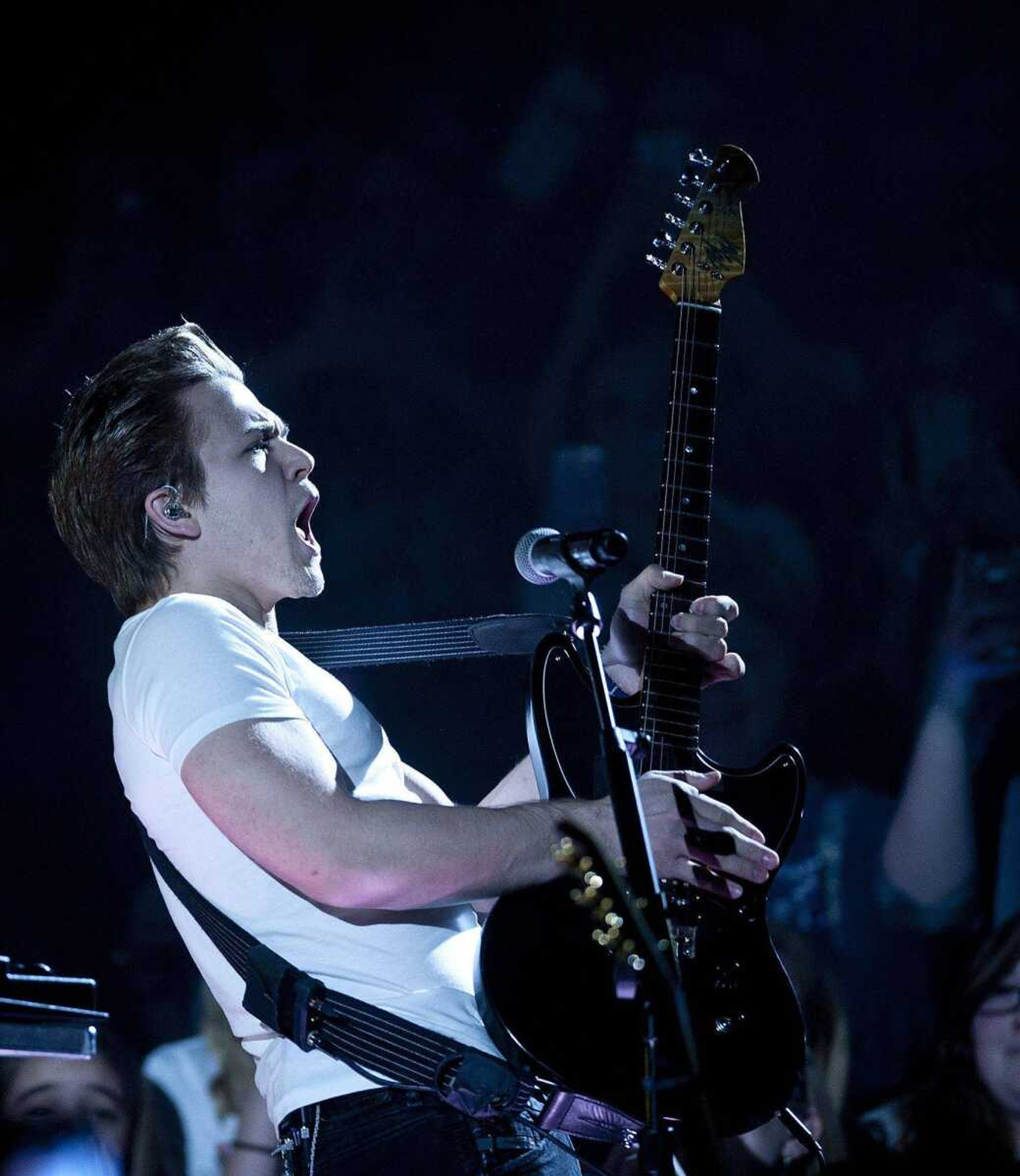 Hunter Hayes performs Friday at the Show Me Center in Cape Girardeau. Hayes&#8217; next album, &#8220;Storyline,&#8221; is set to be released May 6. More images from the show are in gallery at <i>semissourian.com.</i> (Adam Vogler)