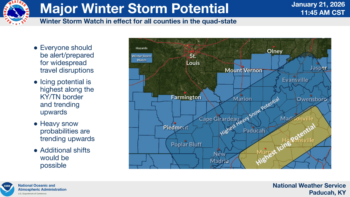 NWS forecasters increase chances of major winter storm in re...