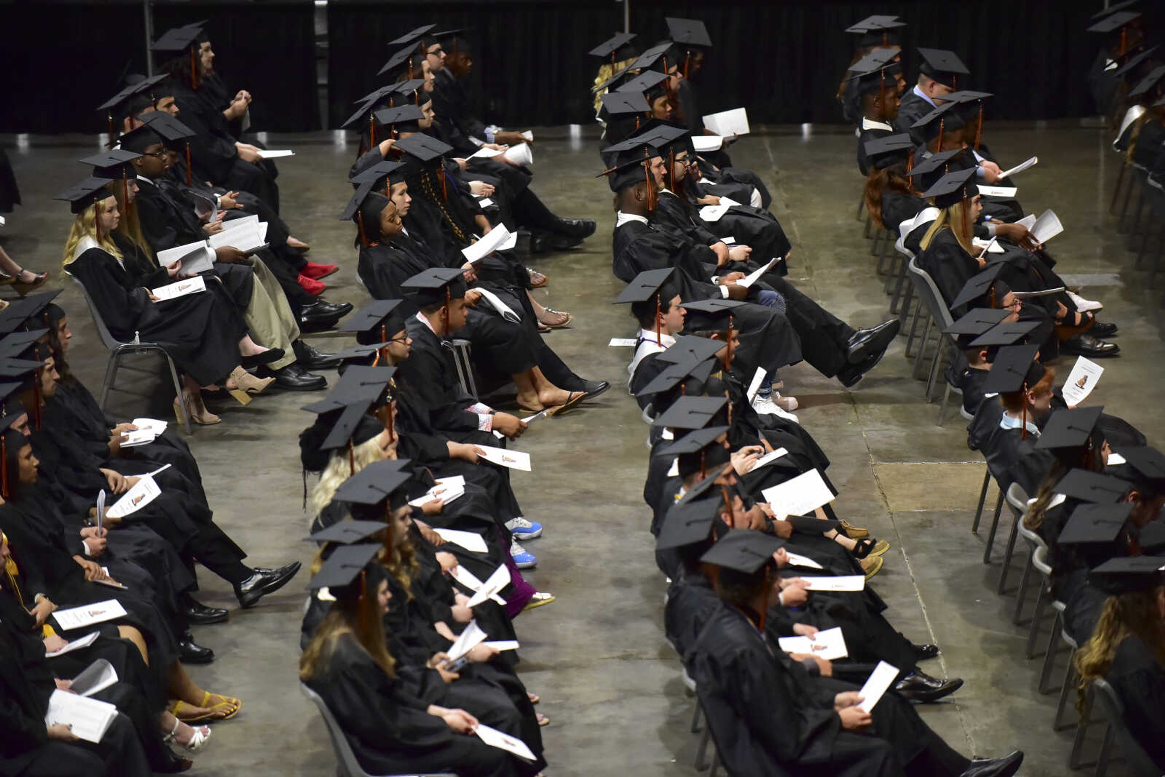 Mrs. Ellen Pannier gives the Commencement Address during Cape Girardeau Central High School graduation Sunday, May 14, 2017at the Show Me Center in Cape Girardeau.