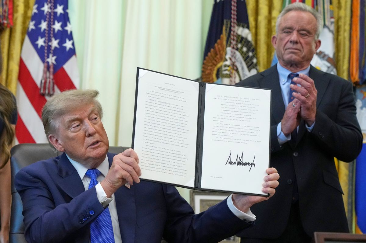 FACT FOCUS: Trump makes false claims as he signs order urgin...