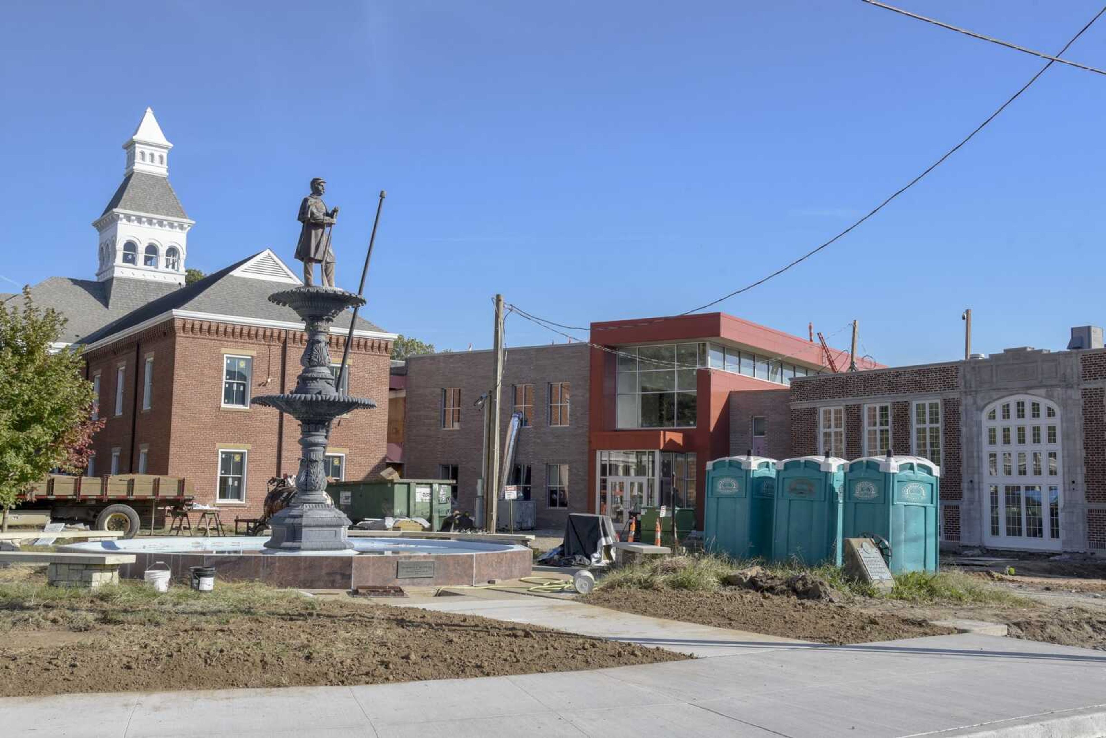 The new City Hall project as seen from North Lorimier Street on Wednesday in downtown Cape Girardeau.