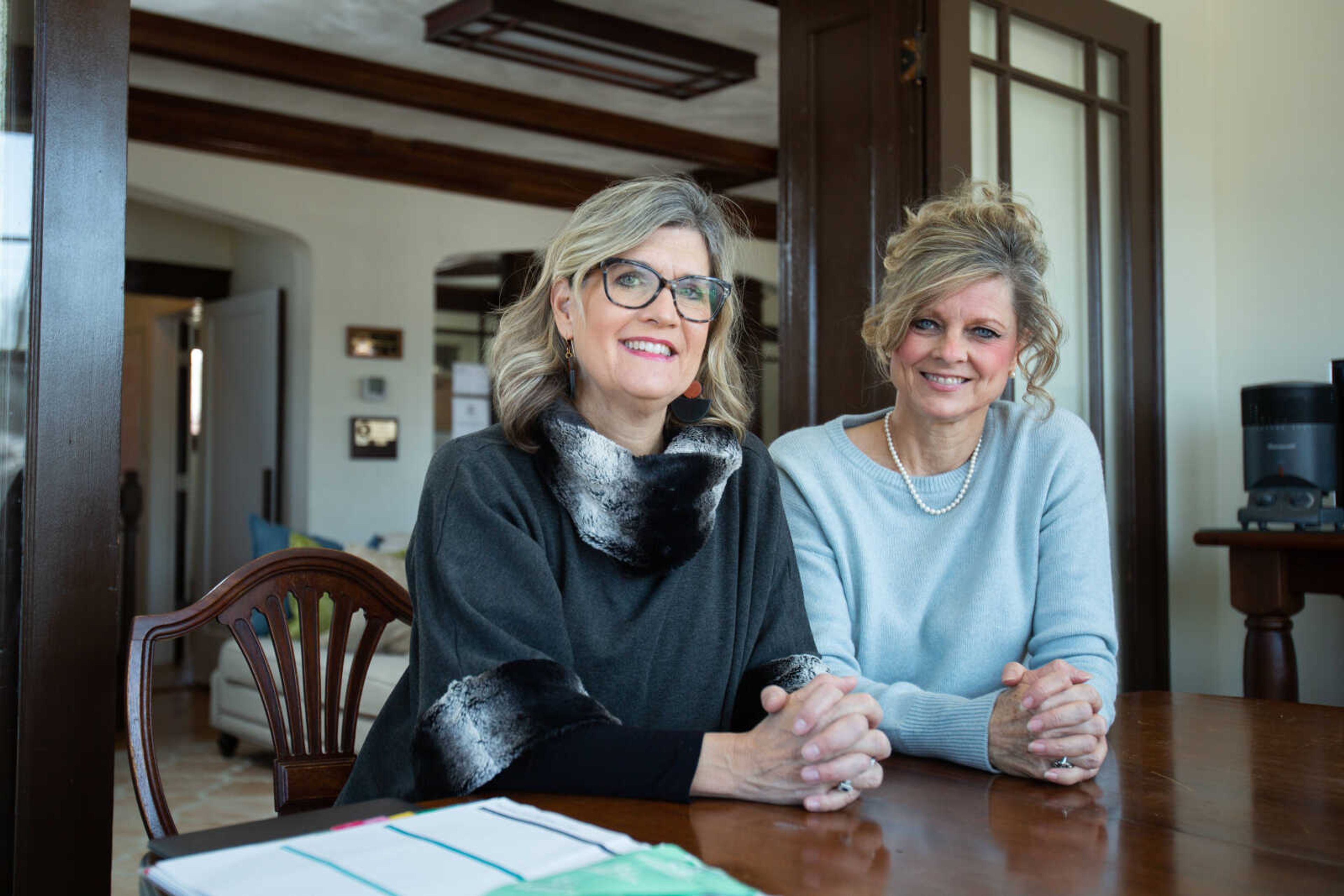 Becky Harding, left, and Lori Fowler, owners of Area Properties Real Estate.