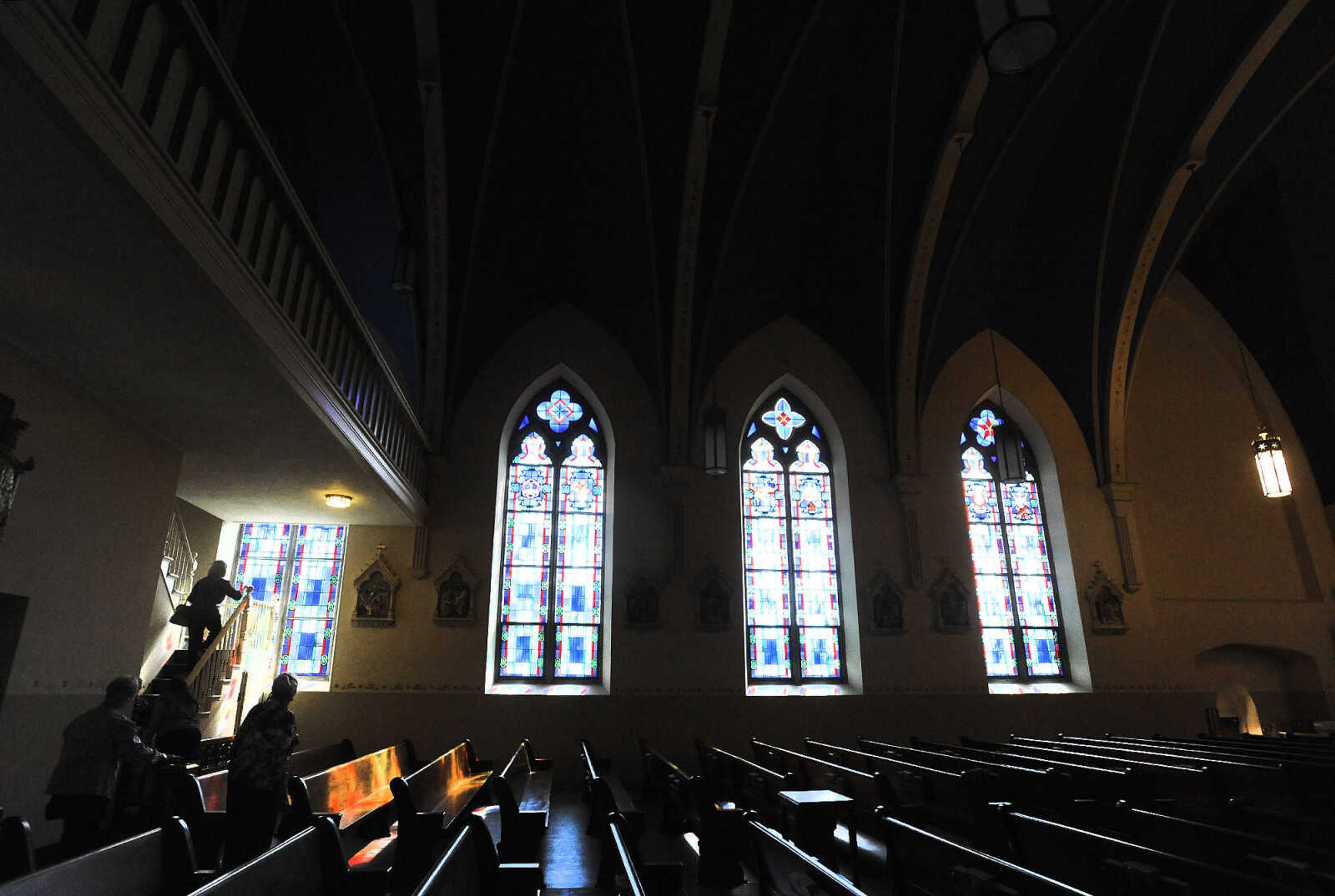 LAURA SIMON ~ lsimon@semissourian.com

Parishioners check out the renovations to St. John's Catholic Church in Leopold, Missouri between morning masses on Feb. 11, 2016.