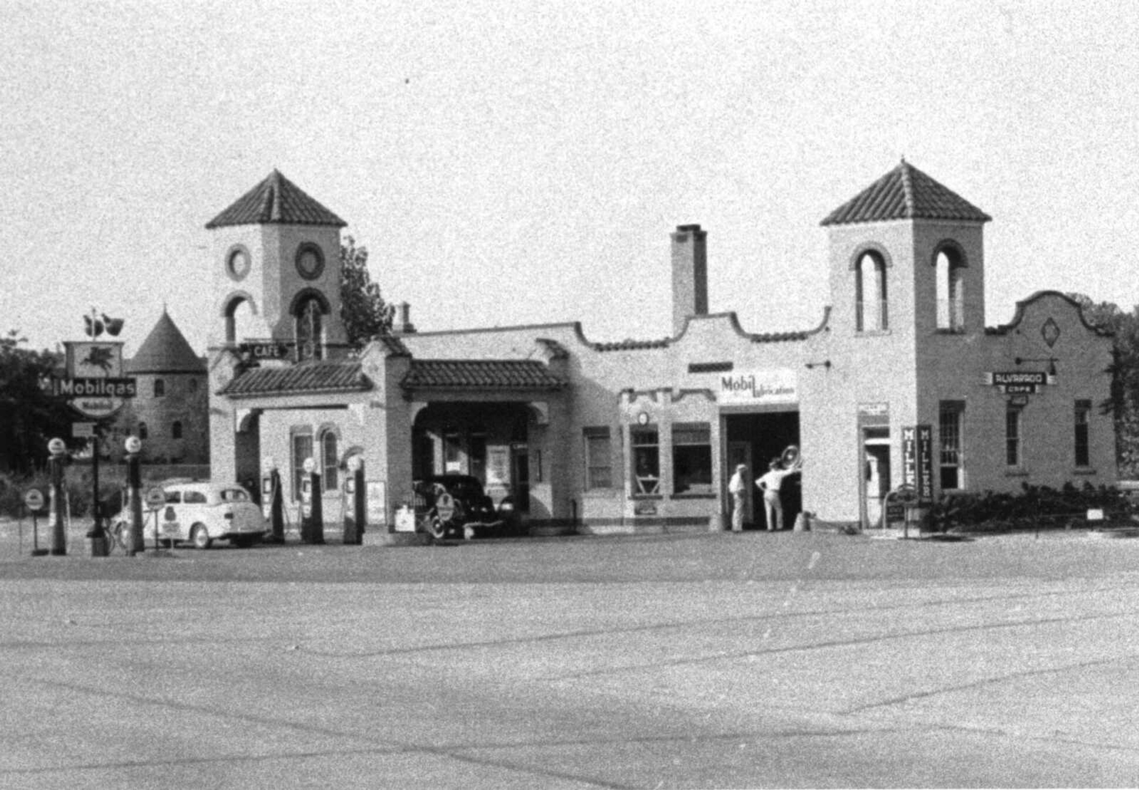 The Alvarado service station and cafe opened Dec. 6, 1929.