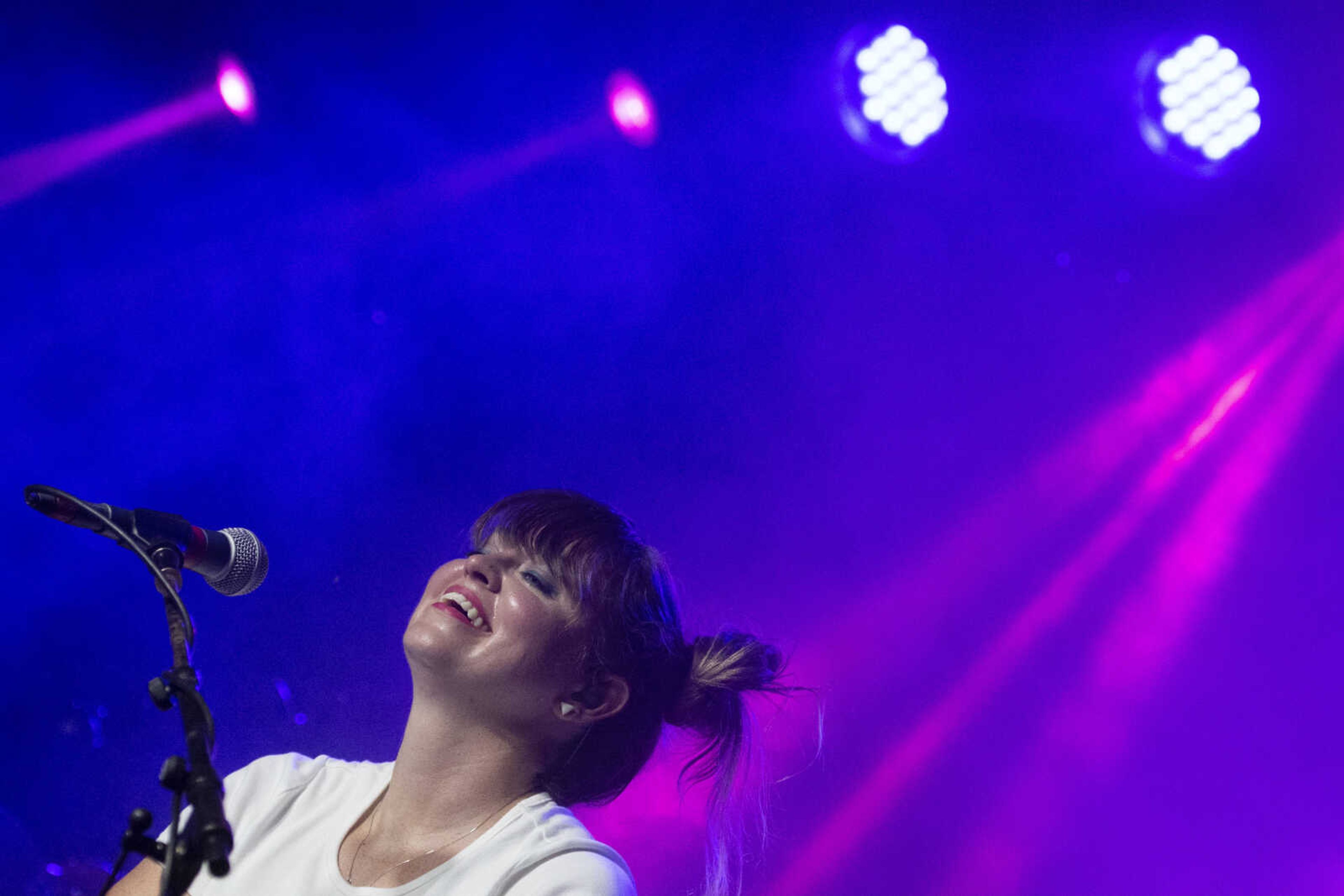 Dawson Hollow's Rachel Starnes performs with the band during Shipyard Music and Culture Festival on Friday, Sept. 27, 2019, in Cape Girardeau.