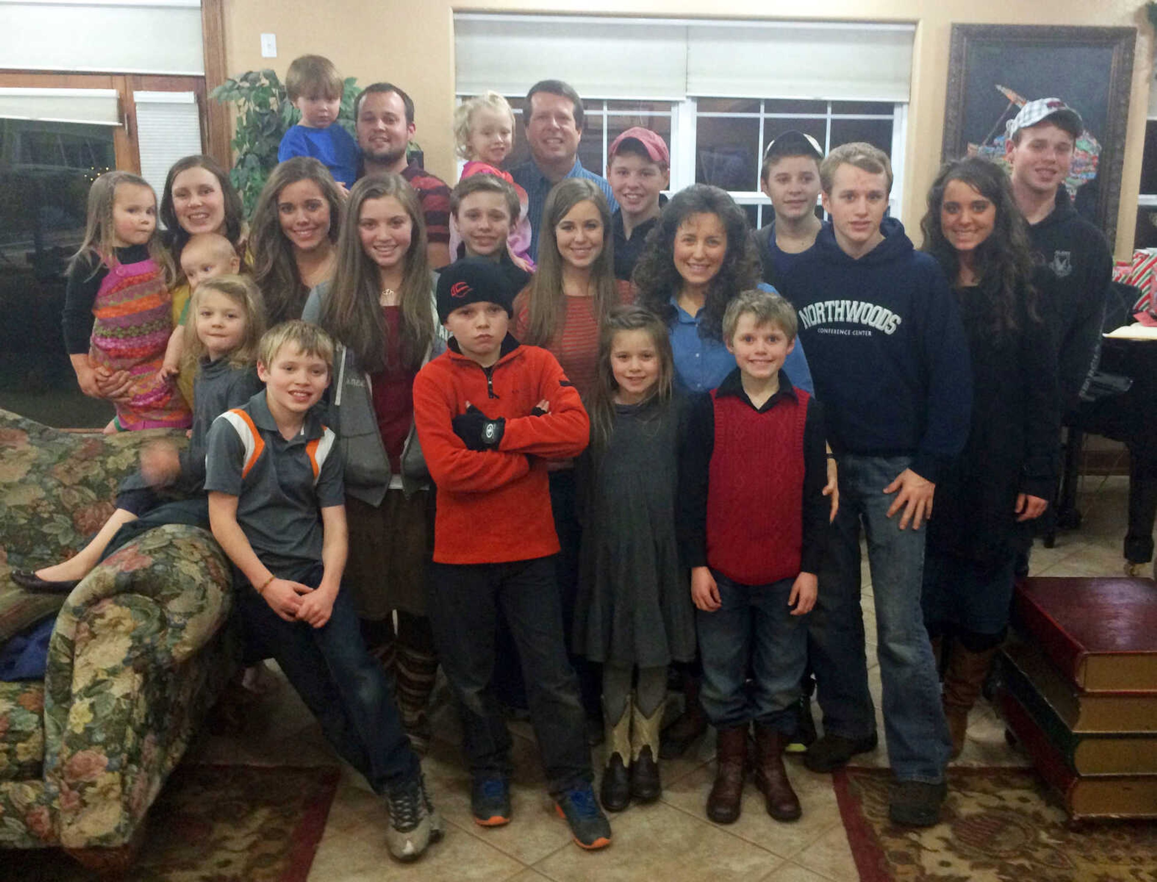 This undated image released shows some members of the Duggar family from the reality series "19 Kids and Counting." The family is featured in the show, whose 10th season concluded May 19. (TLC)