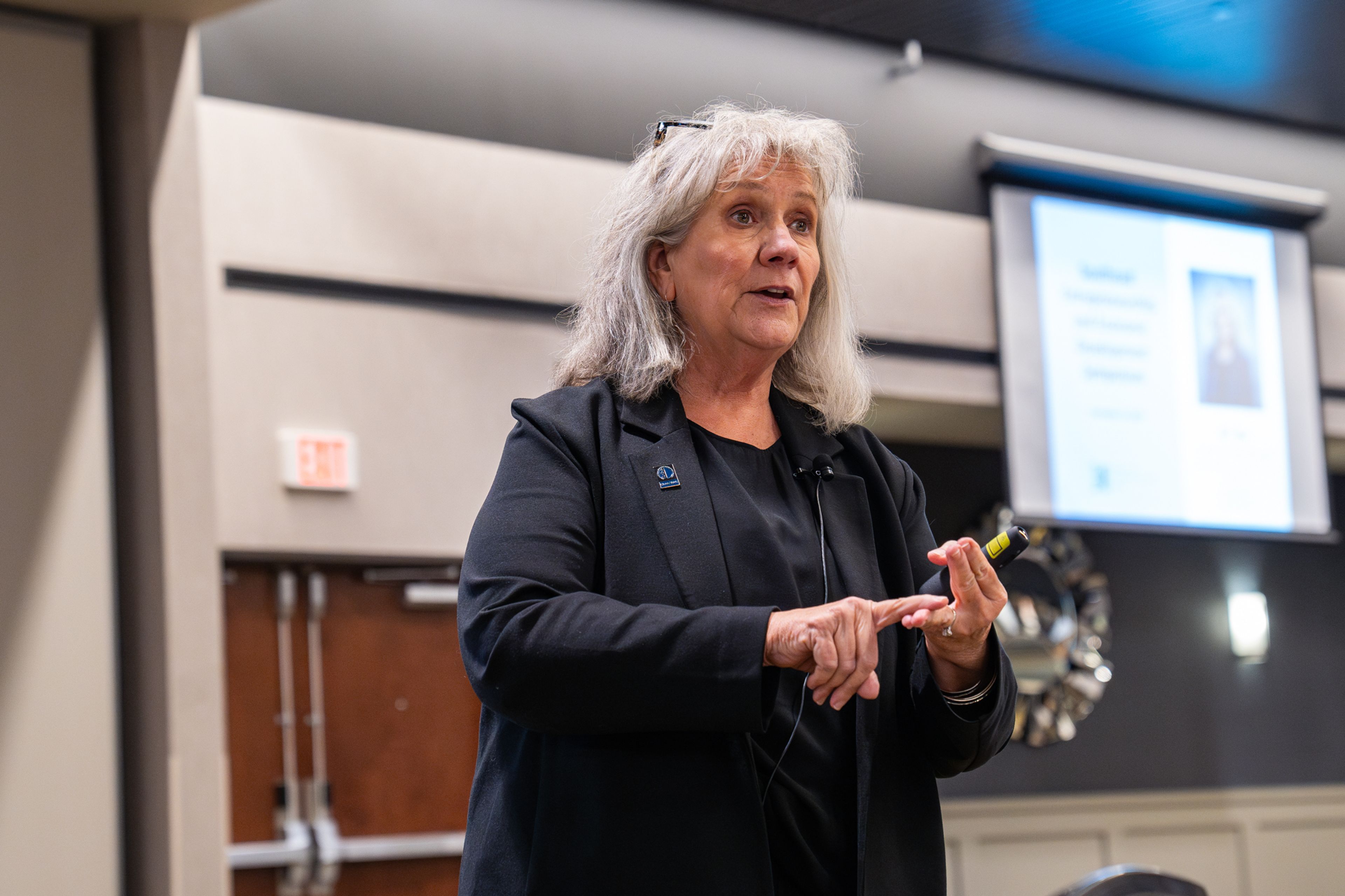 SEED Symposium keynote speaker Mo Collins gives a presentation about utilizing the second wave of technological innovation in entrepreneurship Thursday, Nov. 14, at the Drury Plaza Hotel Conference Center in Cape Girardeau.