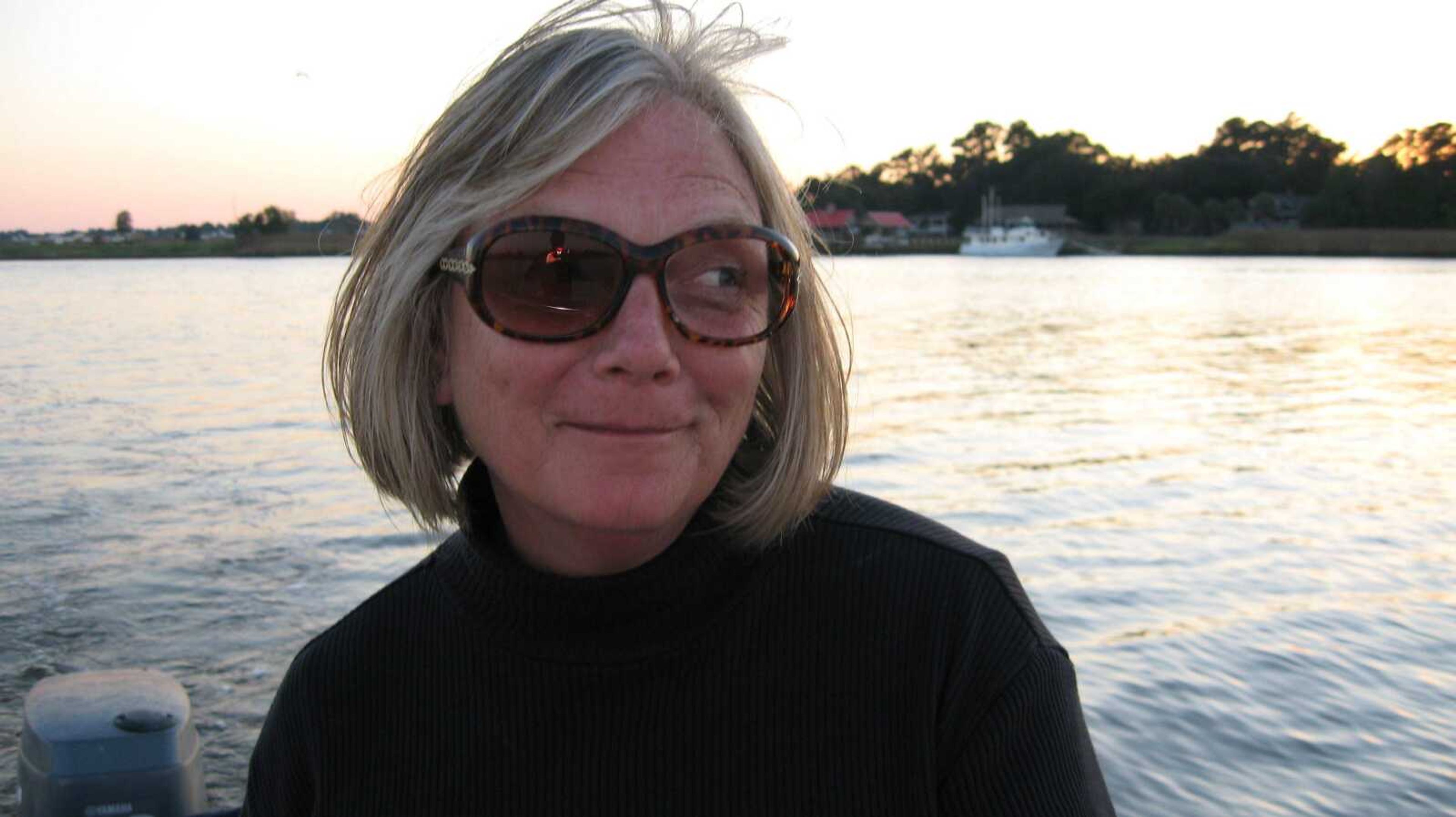 Wanda at dusk after a day of shrimping on Winyah Bay, S.C.