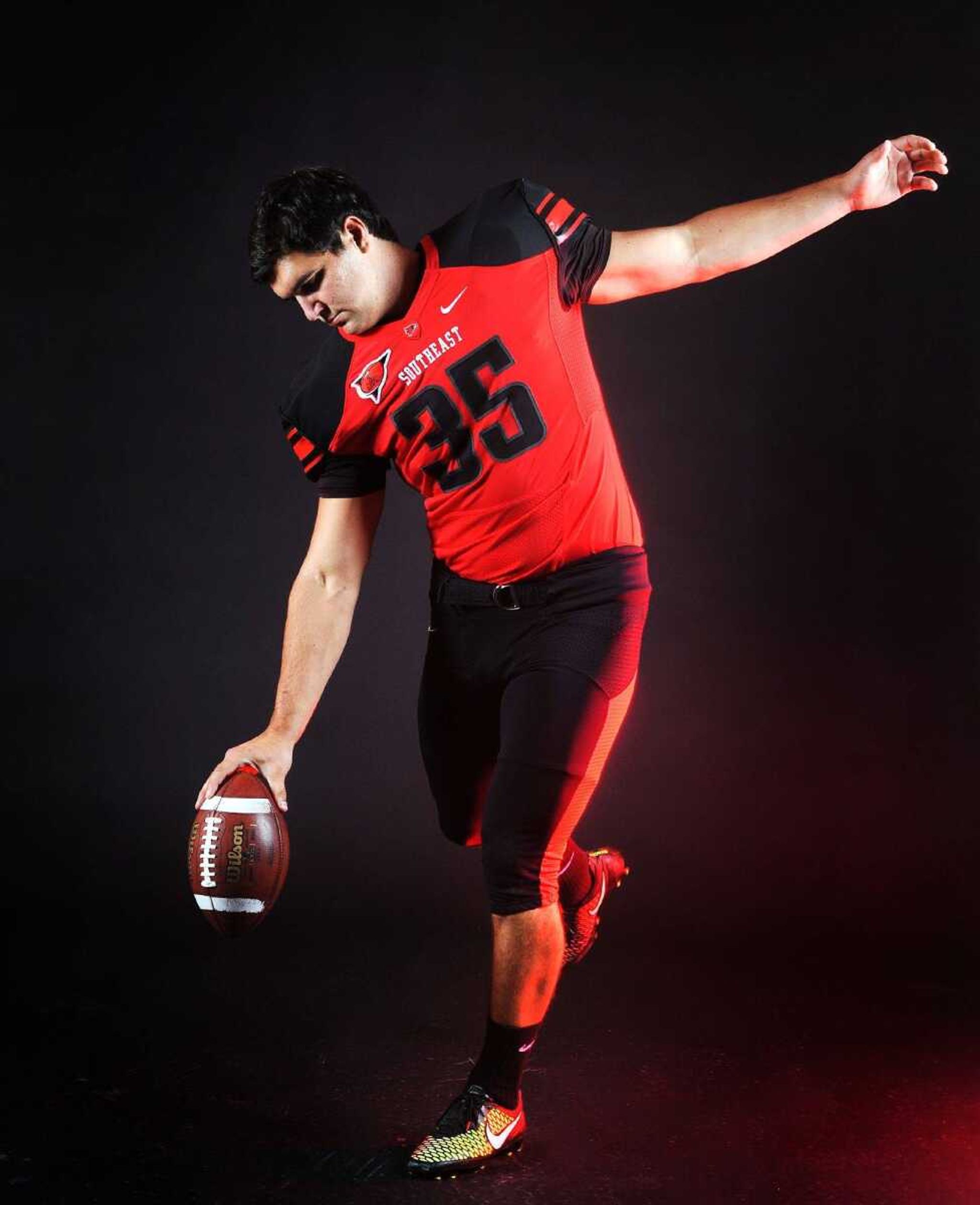 Ryan McCrum focused on playing soccer in high school but has transformed into an all-conference kicker for Southeast Missouri State. (Laura Simon)