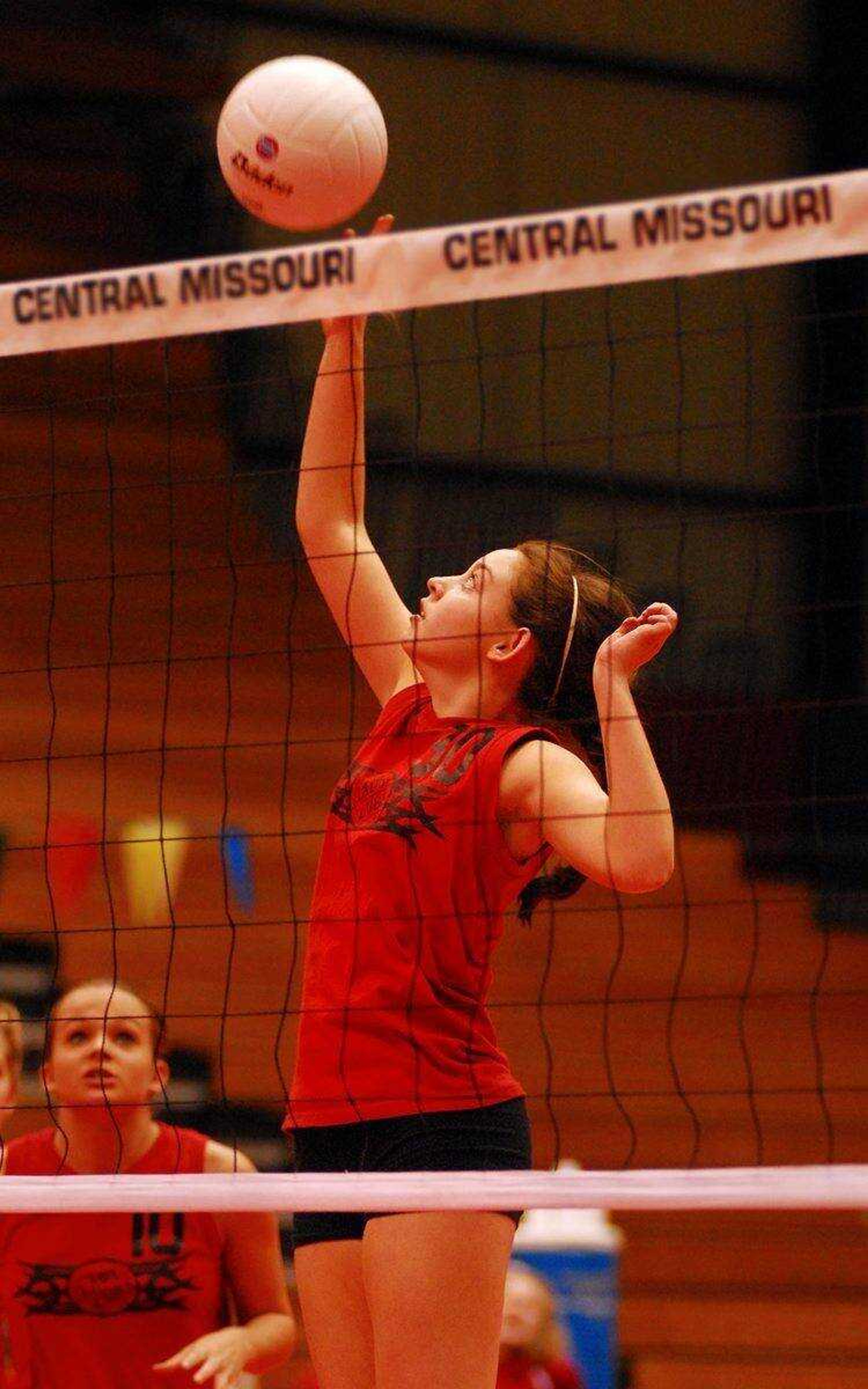 Bell City senior Emilie Stephens spiked the ball during Saturday's Class 1 third-place match.