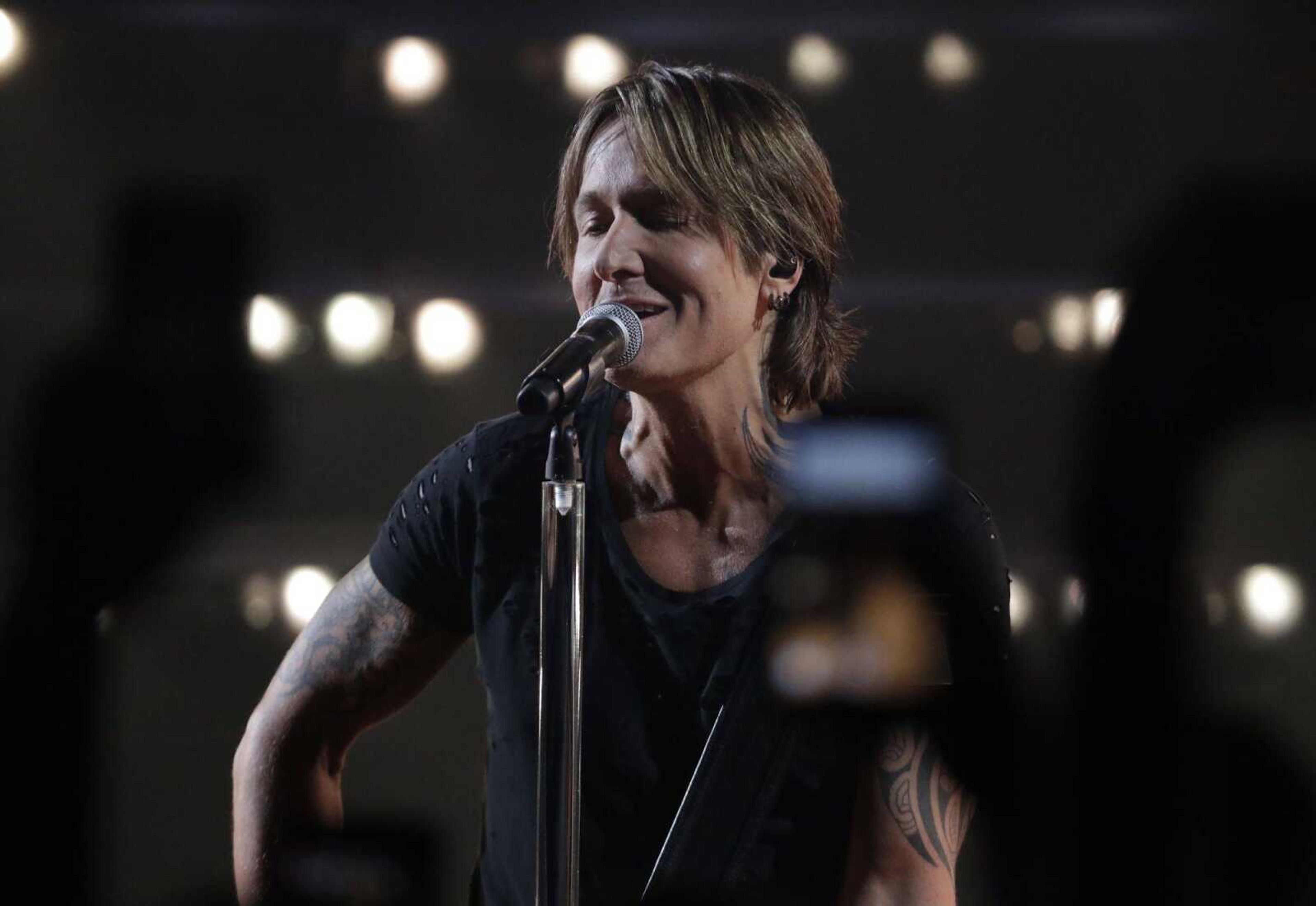 Keith Urban performs "We Were" at the CMT Music Awards on Wednesday at the Bridgestone Arena in Nashville, Tennessee.