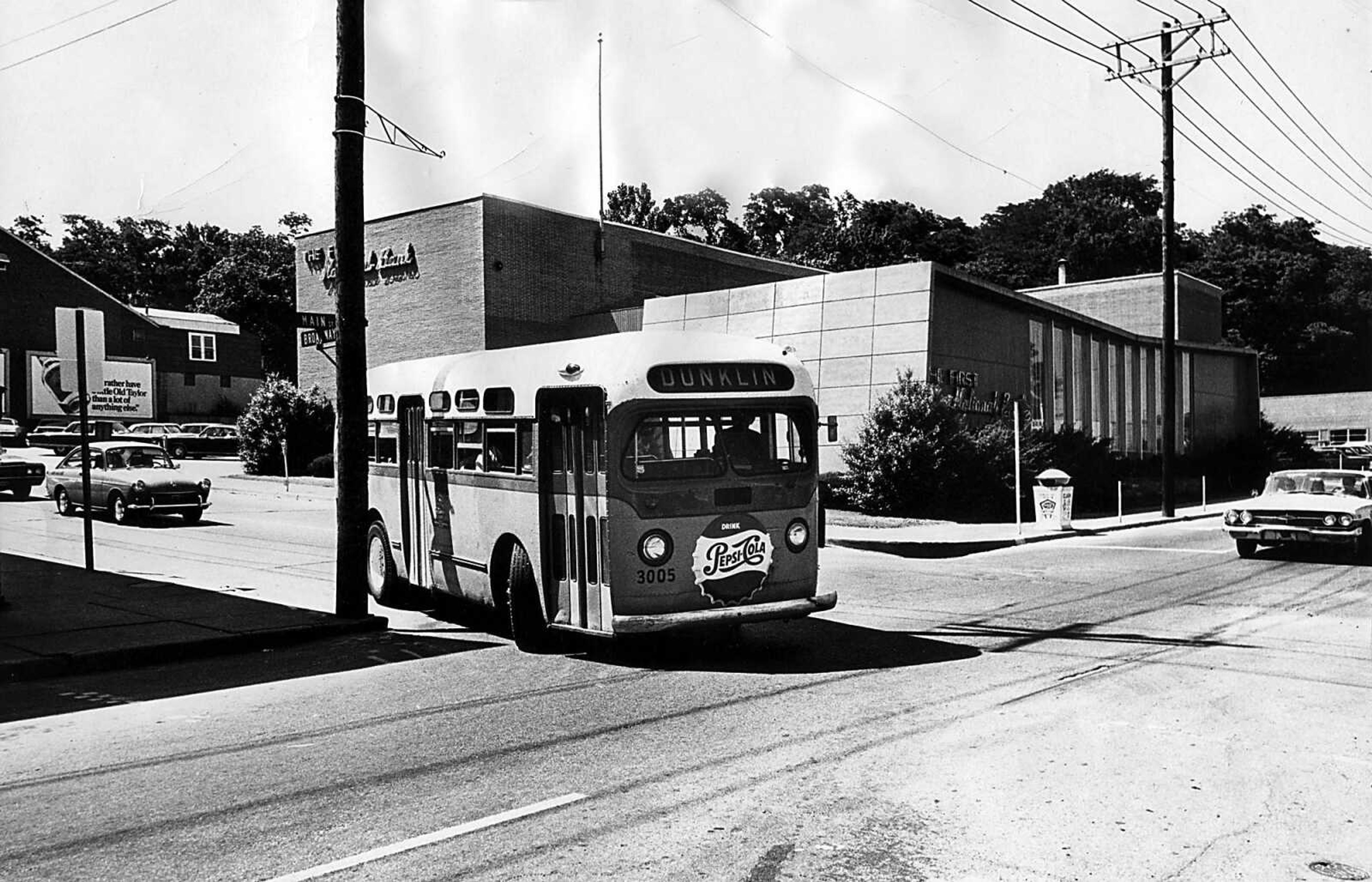 Cape Transit Company took its buses off Cape Girardeau streets in the mid-1960s because of a lack of passengers, the same reason street cars stopped running earlier in the century.  Bus service began in 1941 and the small number of faithful riders was upset by the close of service on May 31, 1969.  One of the last riders was bitter. "I pay taxes which support an airport, which I don't use; a park, which I don't use; a swimming pool, which I don't use; but for something that I and others like me use, a bus, they do away with. Yes, it's an All-American City awright."