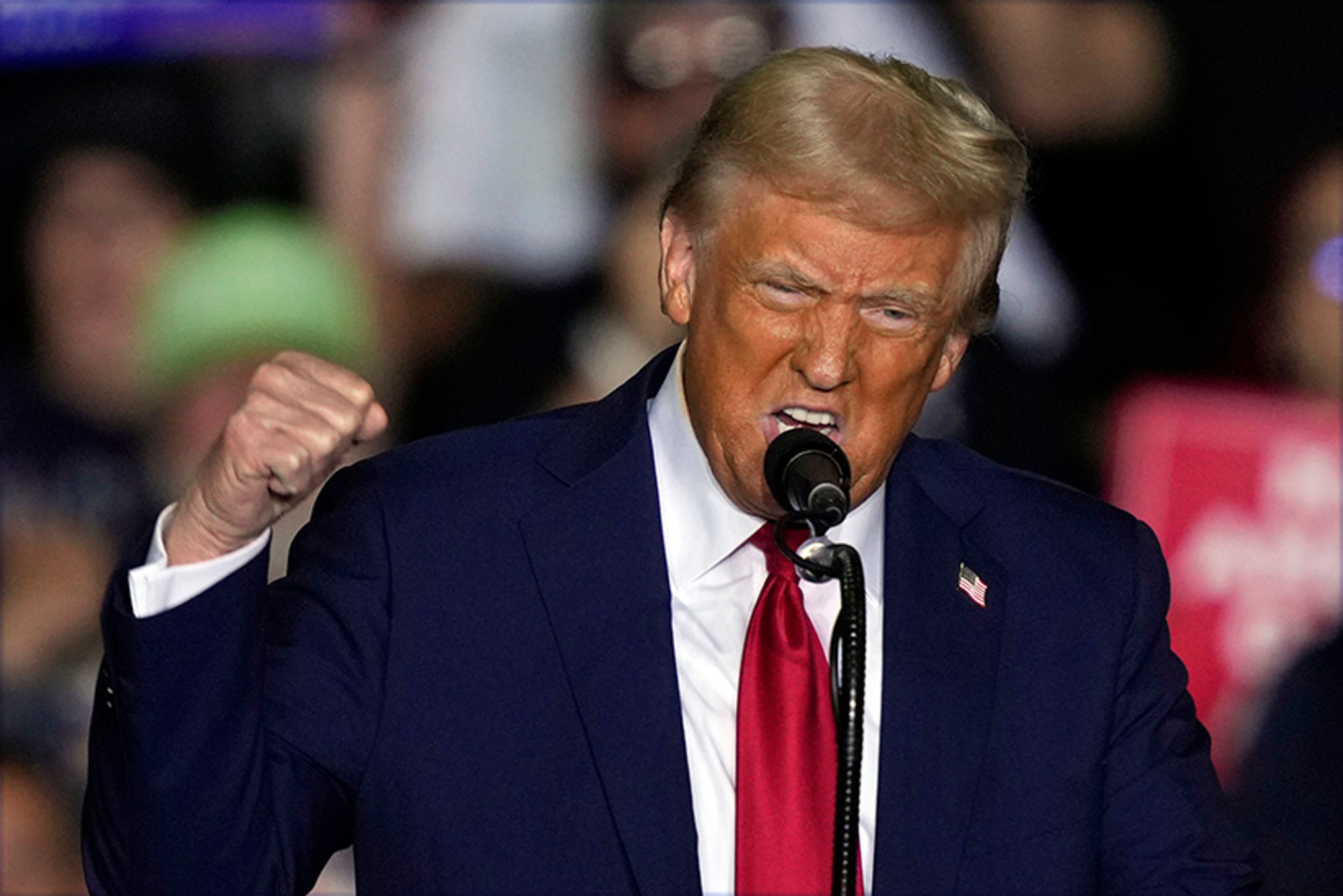 Republican presidential nominee former President Donald Trump speaks at a campaign rally in Allentown, Pa., Tuesday, Oct. 29, 2024. 