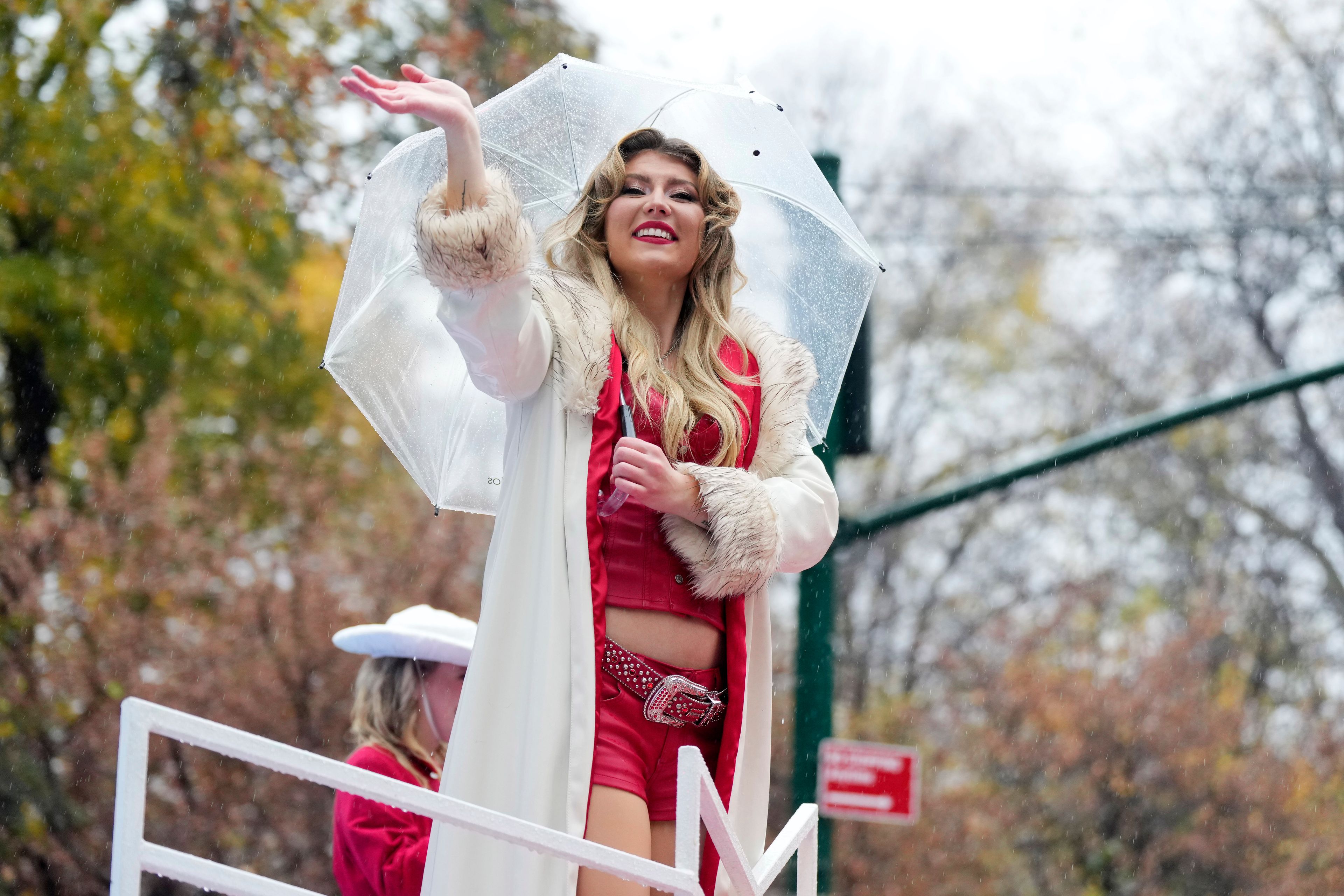 Dasha rides a float in the Macy's Thanksgiving Day Parade, Thursday, Nov. 28, 2024, in New York. (Photo by Charles Sykes/Invision/AP)