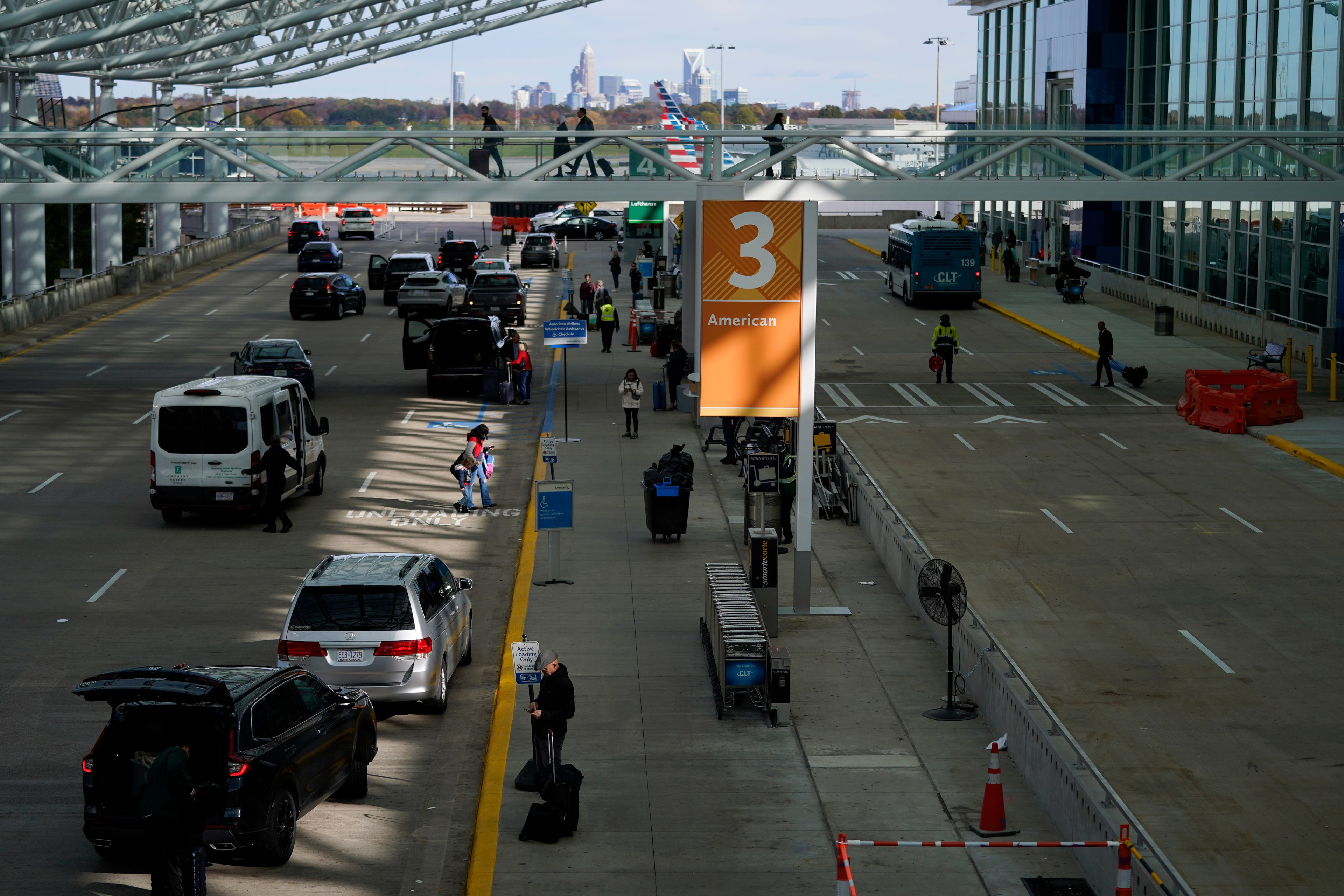 FILE - A view of Charlotte Douglas International Airport, Friday, Nov. 22, 2024, in Charlotte, N.C. (AP Photo/Erik Verduzco, File)