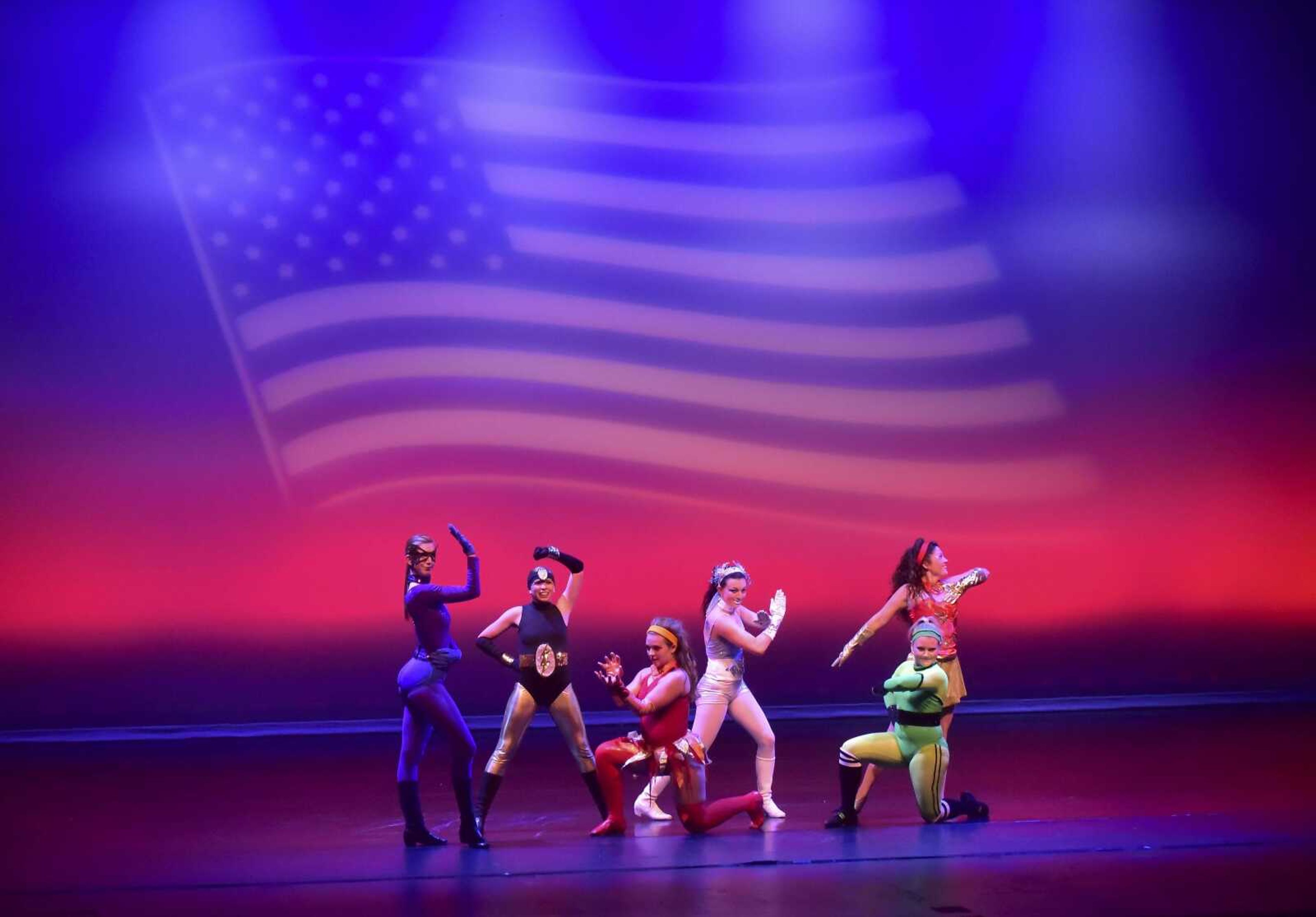 Dancers perform "The Spectacular Six" during Act I of the Fall for Dance performance Saturday at the River Campus at Southeast Missouri State University in Cape Girardeau.