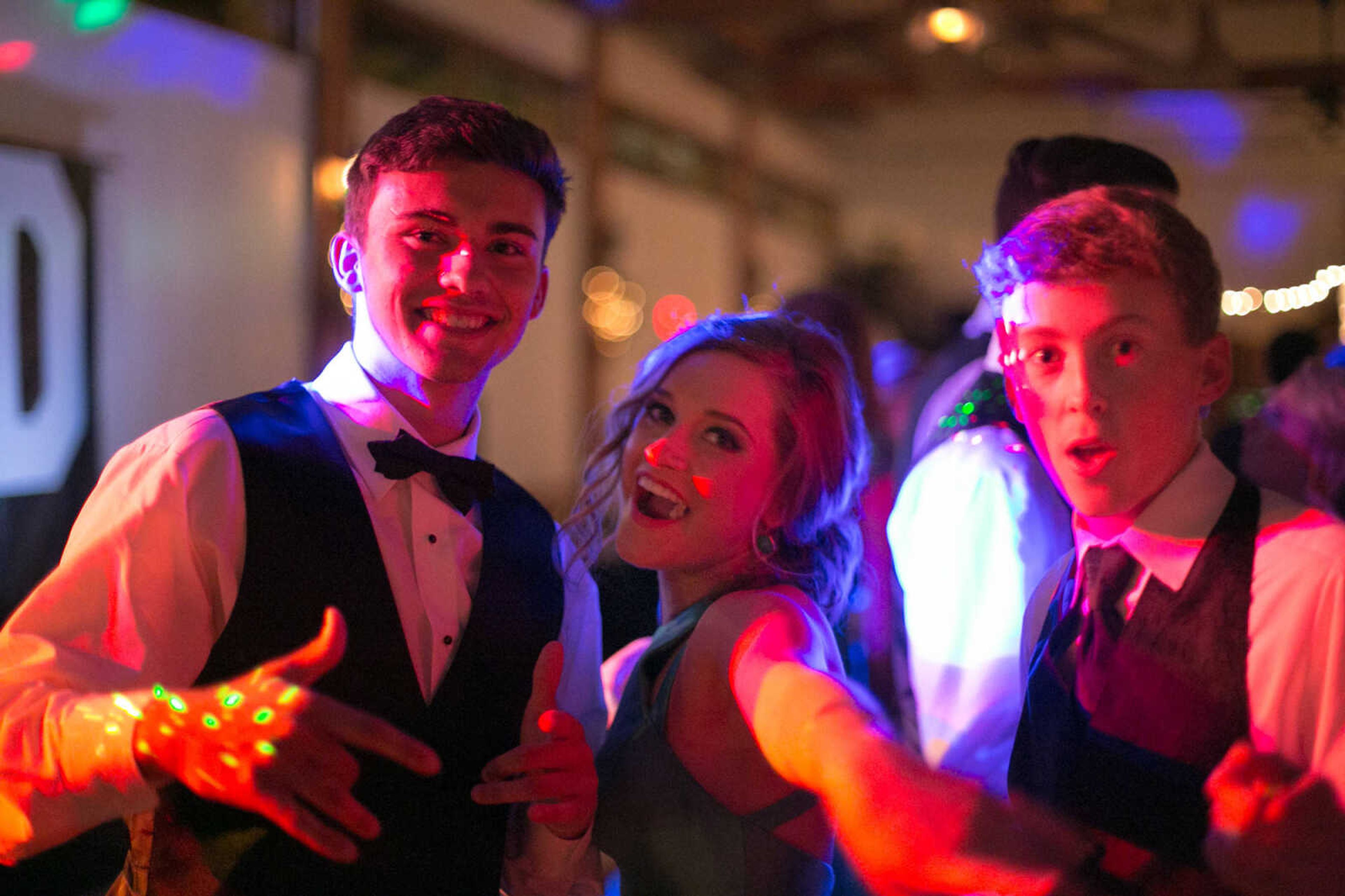 GLENN LANDBERG ~ glandberg@semissourian.com

Students take to the dance floor during the Notre Dame Regional High School prom, "Red Carpet Gala," Friday, April 29, 2016 at Bavarian Halle in Jackson.