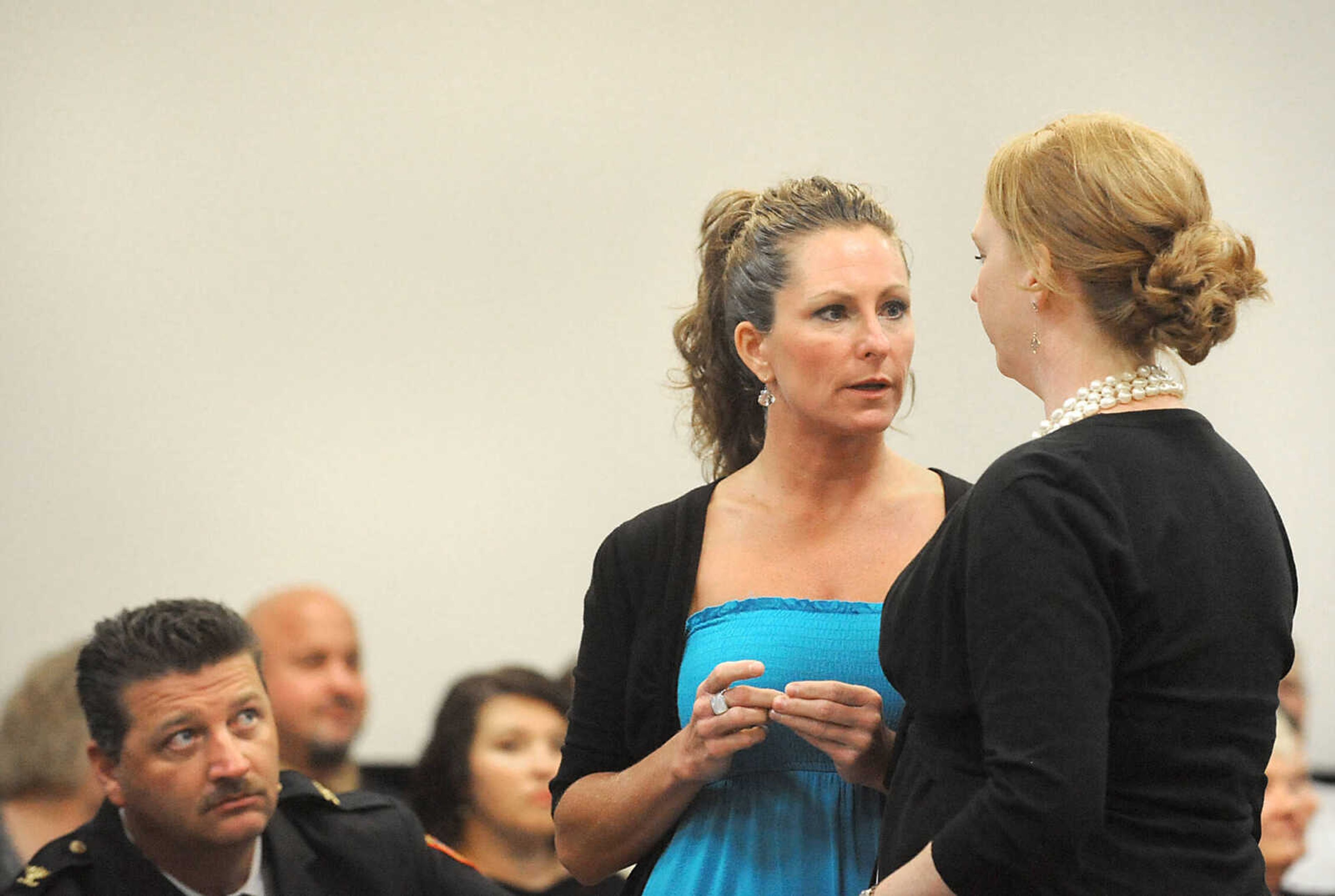 LAURA SIMON ~ lsimon@semissourian.com 
People fill the courtroom during Clay Waller's plea hearing, Thursday, June 6, 2013, at the Cape Girardeau County Courthouse. Waller pleaded guilty to second-degree murder for the death of his wife, Jacque Waller. Jacque Waller went missing June 1, 2011. Her body was found last Wednesday in Southern Illinois.