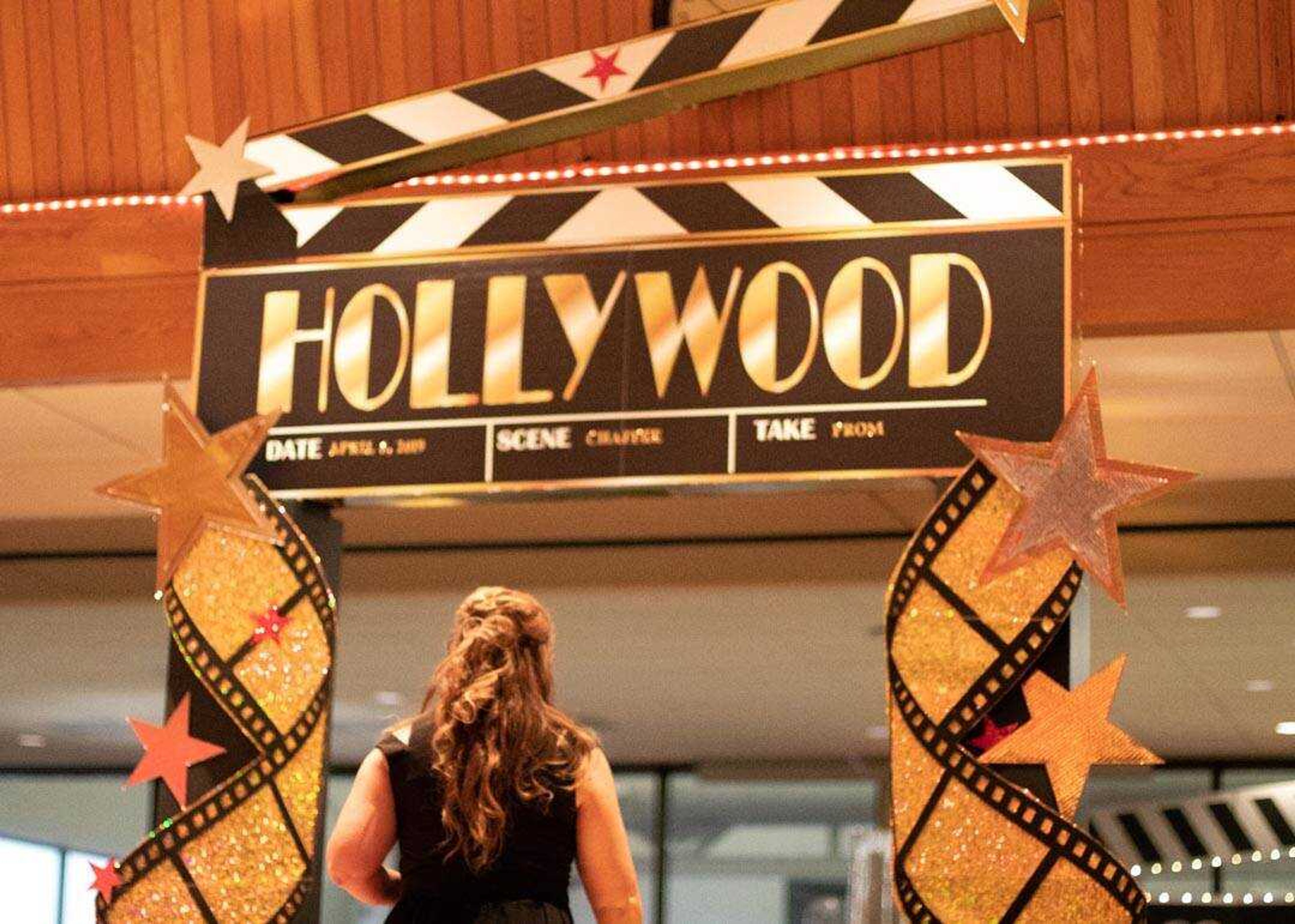 Decorations are seen during Chaffee's Hollywood-themed prom&nbsp;Saturday, April 6, 2019,&nbsp;at the University Ballroom.