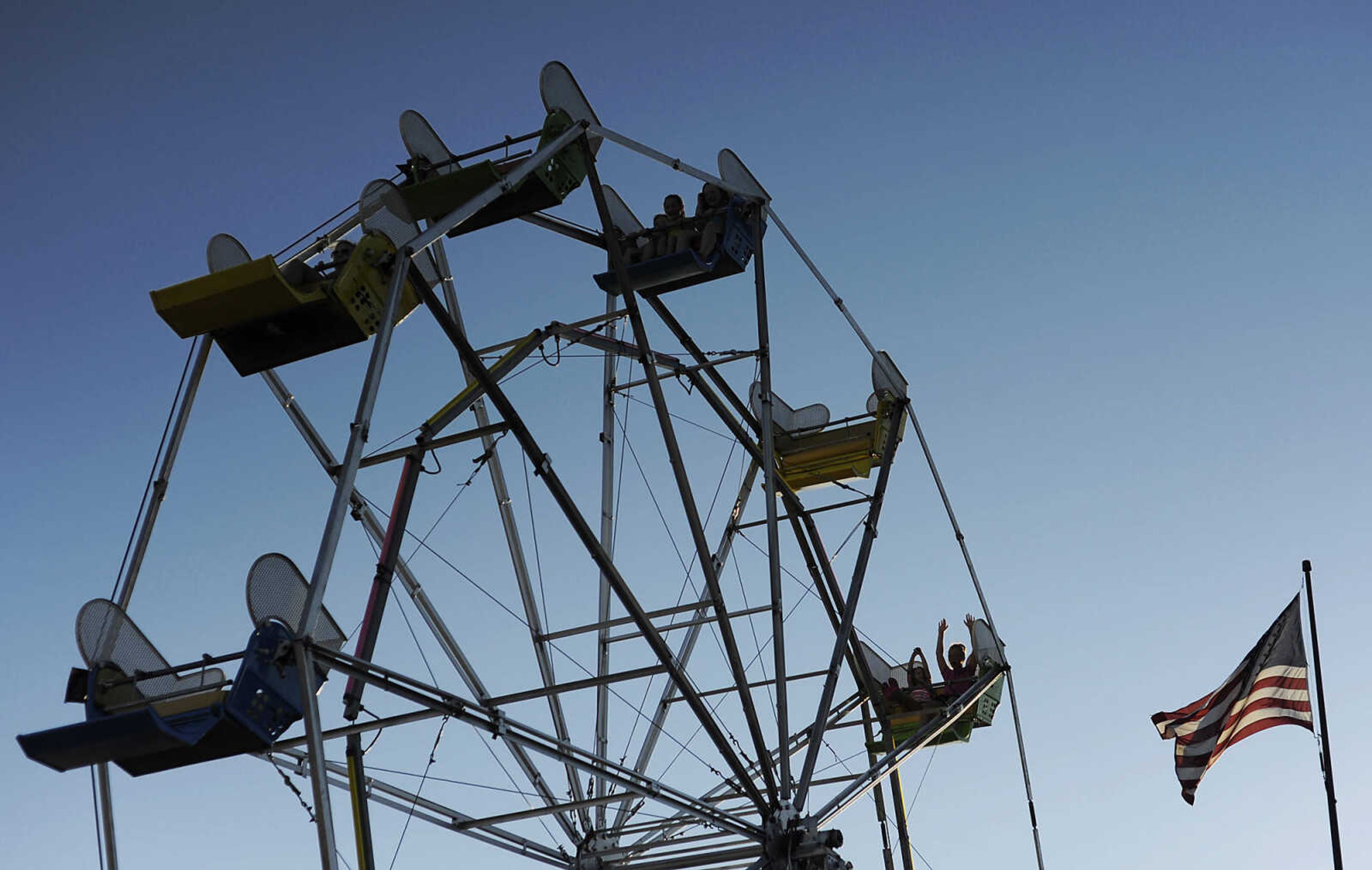 The ferris wheel at the carnival during the 105th Jackson Homecomers celebration Wednesday, July 24, in Jackson, Mo.