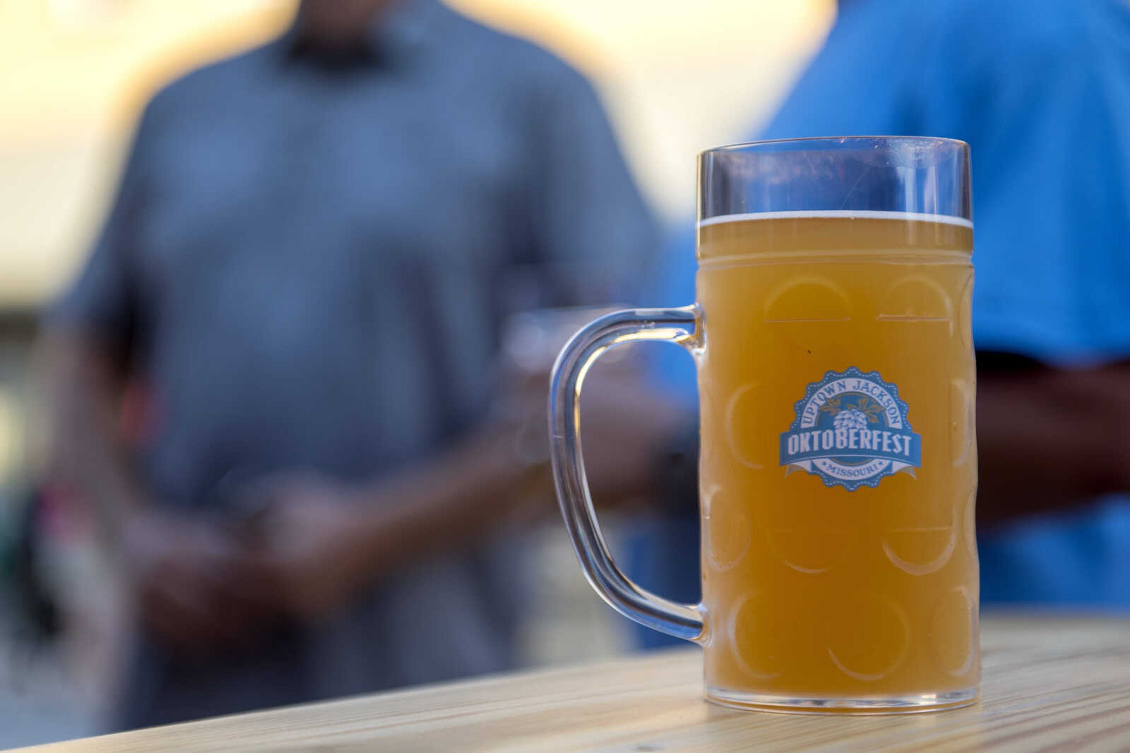 A stein is seen during Uptown Jackson Oktoberfest Saturday, Oct. 6, 2018.