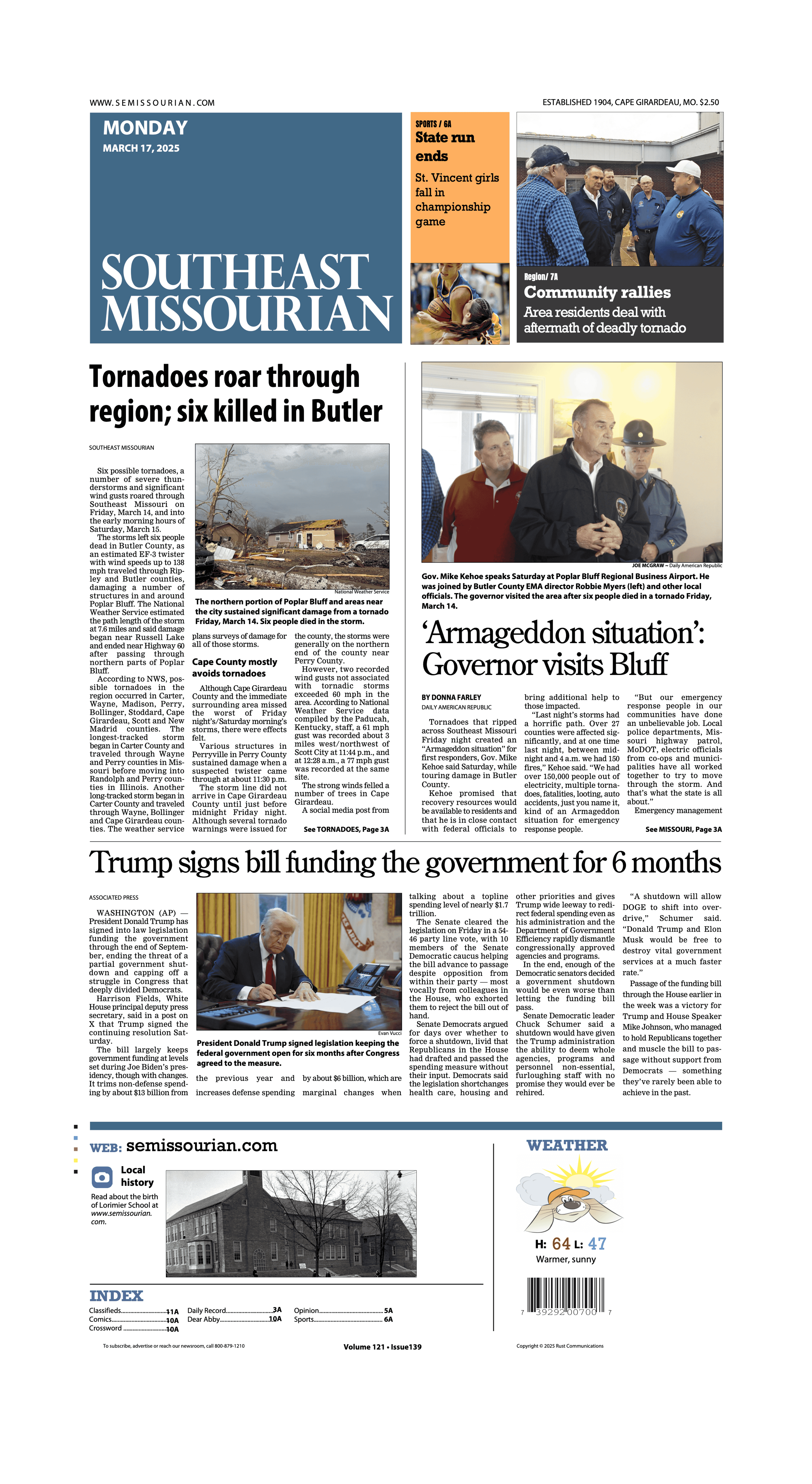 Monday, March 17, 2025: E-Edition