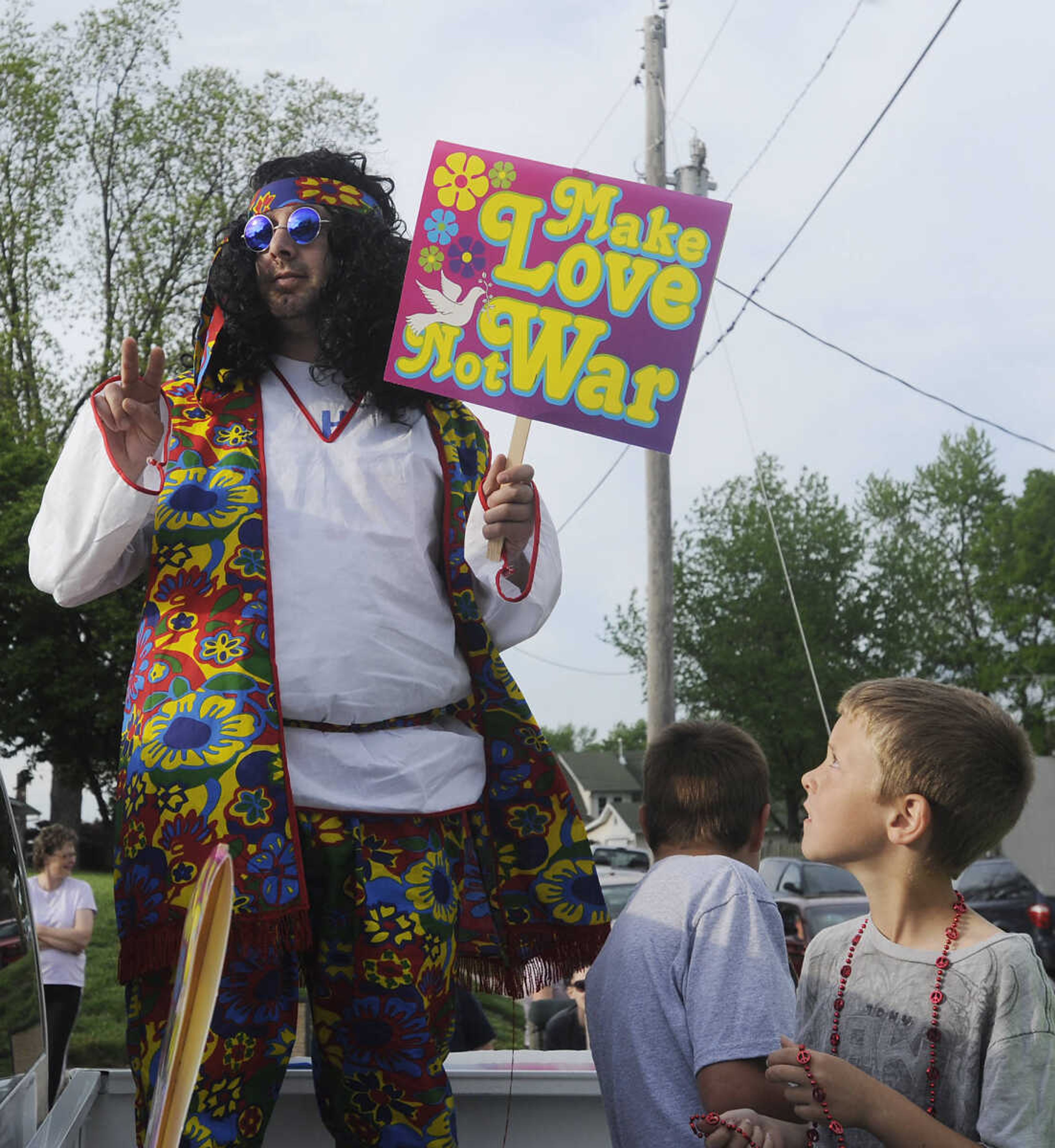 The Perryville Mayfest Parade Friday, May 10, in Perryville, Mo. This year's Mayfest theme is Peace, Love, Perryville Mayfest.