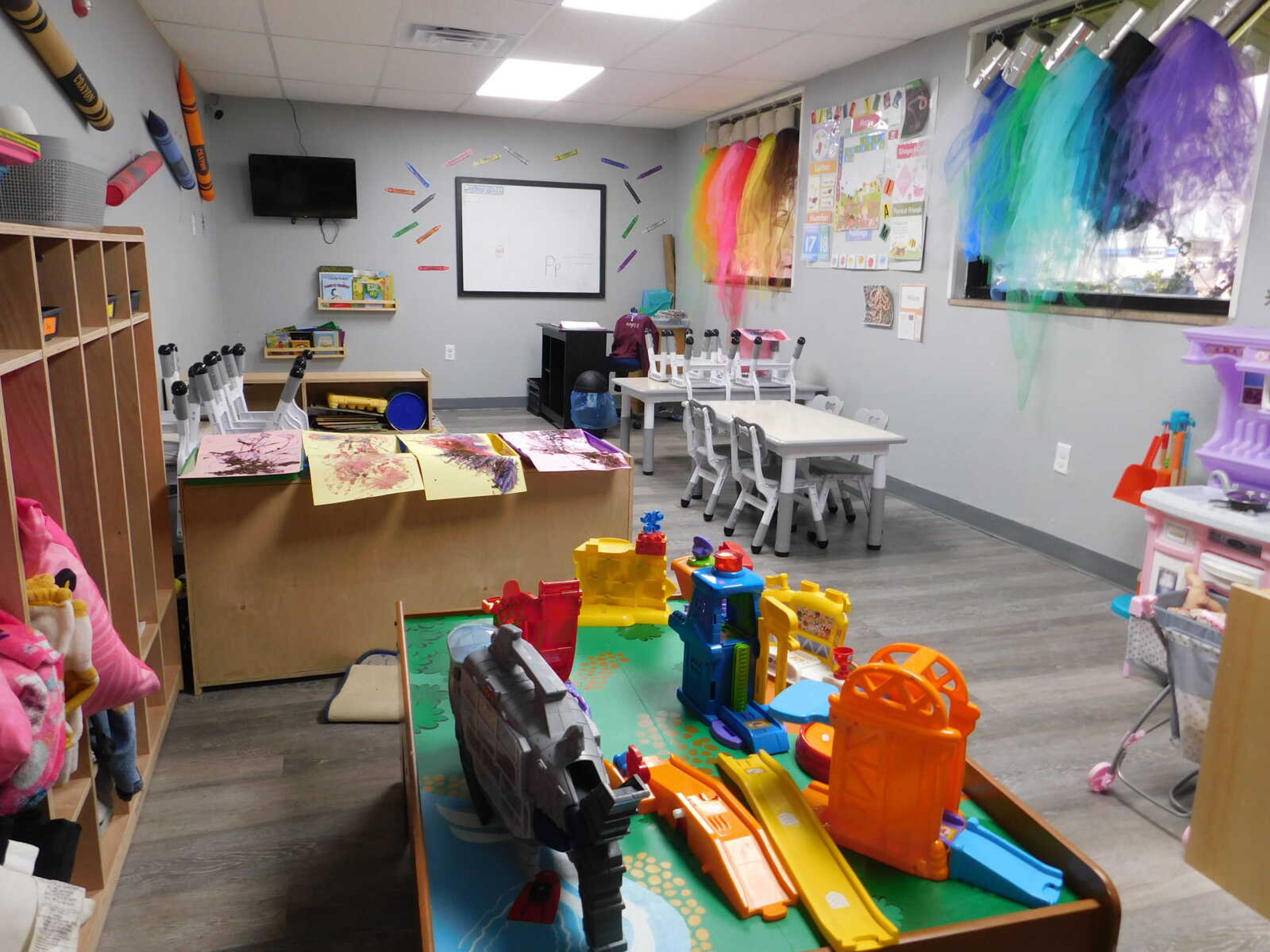 One of several rooms at Tiny Hearts Creative Enrichment Center in Cape Girardeau is covered in toys and artwork from the children who spend time there. The daycare is licensed to have up to 64 kids and currently has around 55, most of whom's families pay primarily through a state subsidy program.