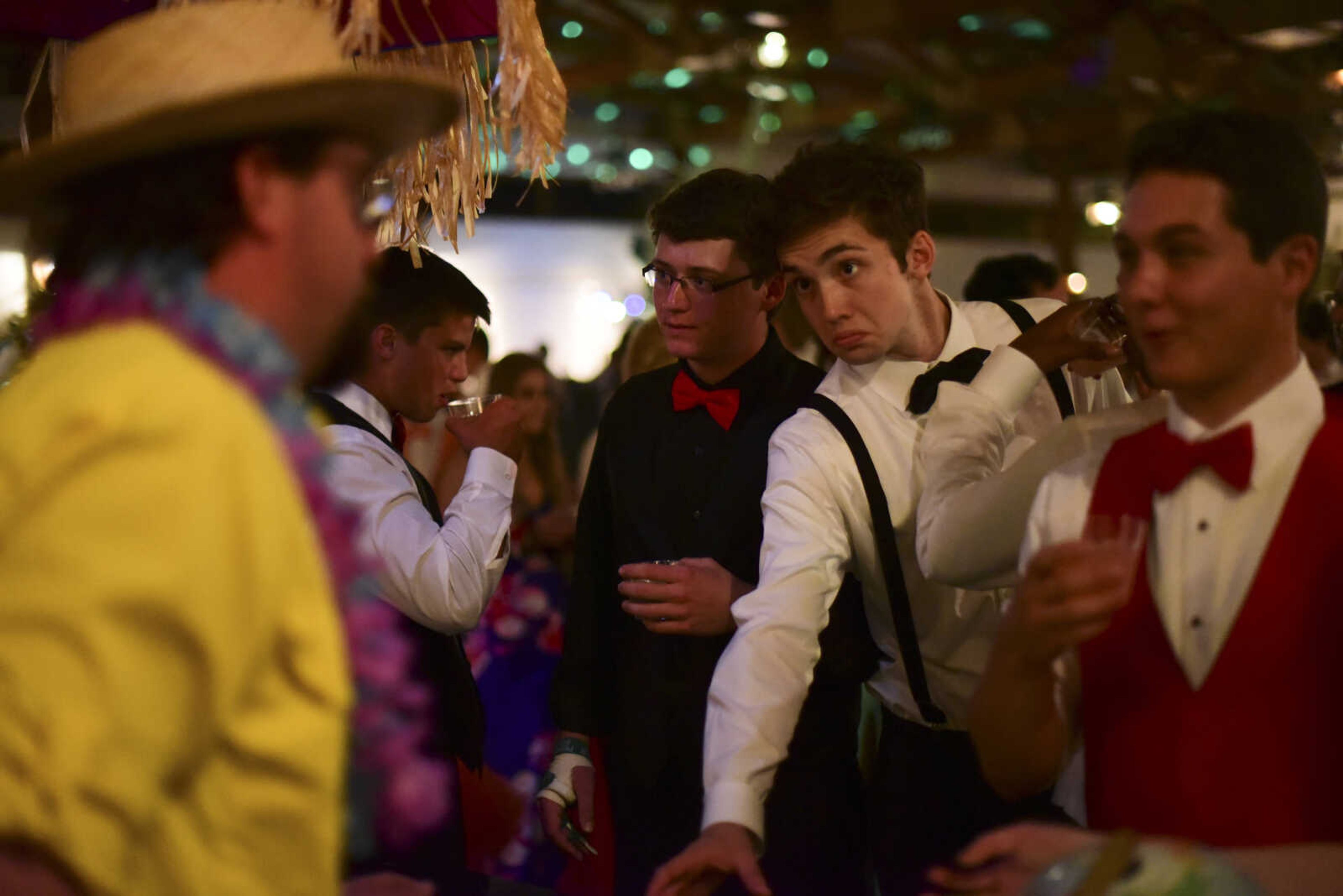 Students enjoy themselves during the Notre Dame prom Friday, May 5, 2017 at the Bavarian Halle in Jackson.