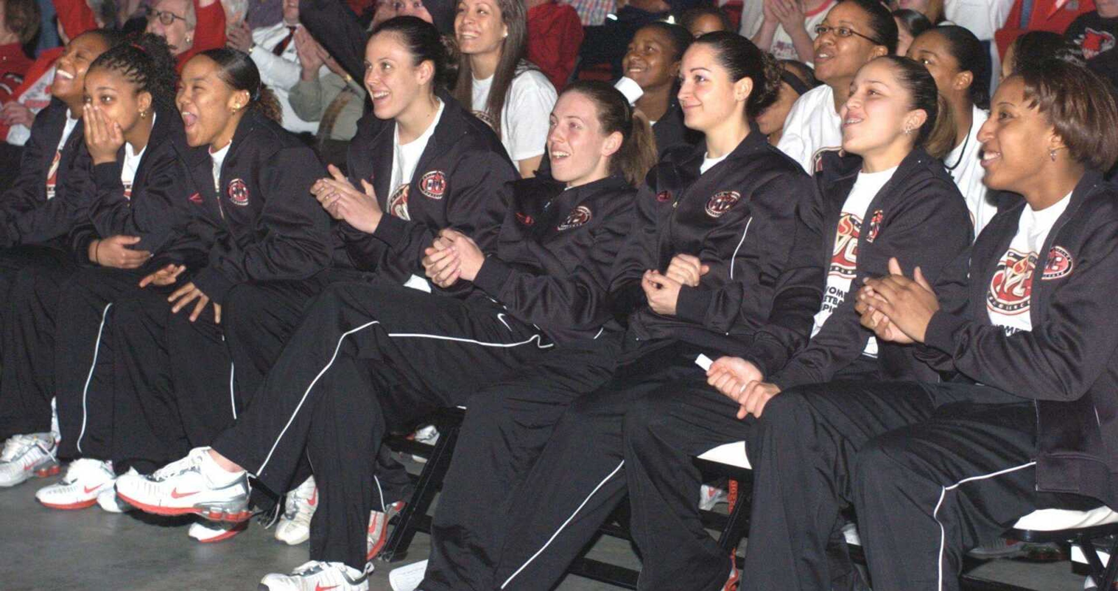 Southeast Missouri State women Redhawks reacted Monday night to hearing they will play No. 3 Stanford in the NCAA Women's Basketball Tournament Saturday in Denver, Colo.