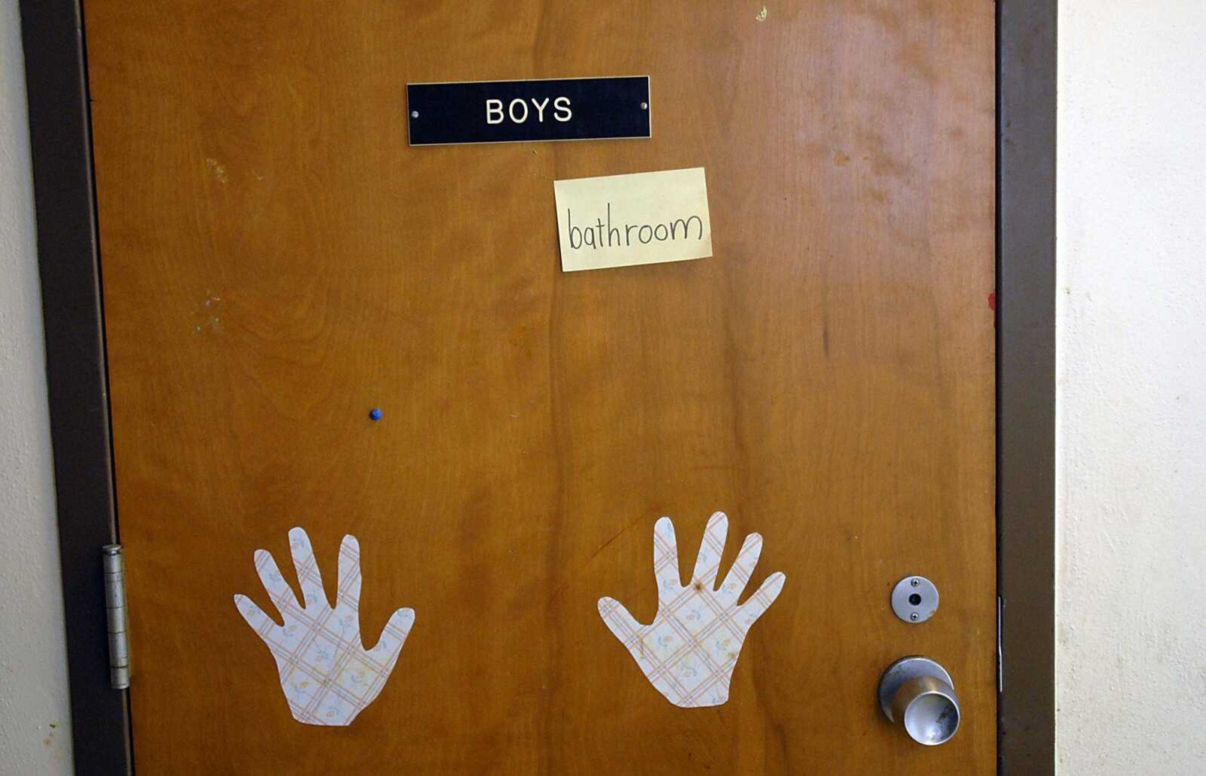 KIT DOYLE ~ kdoyle@semissourian.com
The entrance to a male restroom in old Washington School on N. Fountain St. in Cape Girardeau.