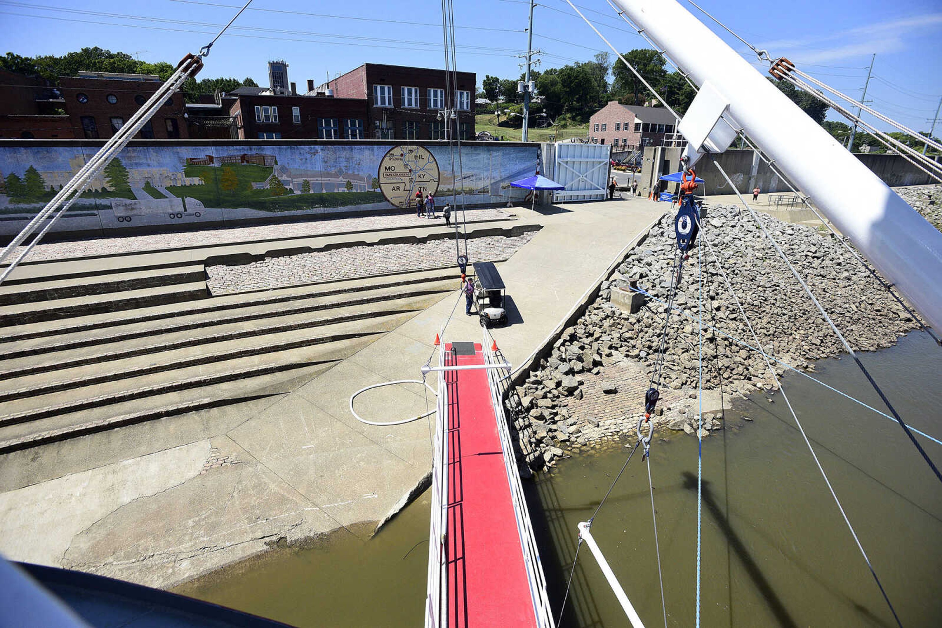 The American Duchess riverboat made a stop at Riverfront Park in downtown Cape Girardeau on Saturday, Aug. 26, 2017, during it's maiden voyage north own the Mississippi River.