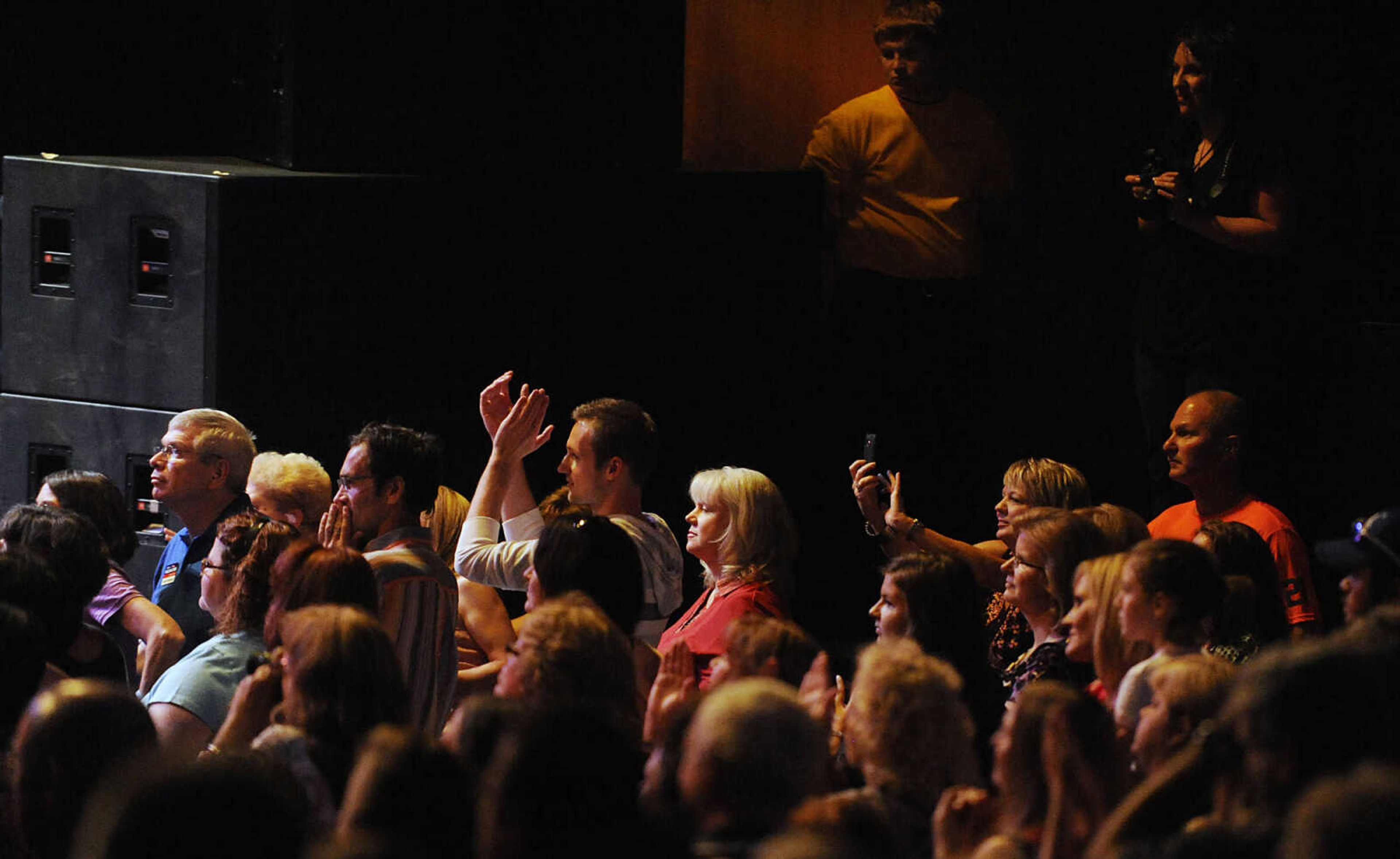 The crowd applauds after Rick Springfield performed Saturday, July 21, at the Bedell Performance Hall at the River Campus as part of a fundraiser for Hoops for Life. All of the proceeds will benefit pediatric brain tumor research in memory of Sahara "Hoops" Aldridge. The 13-year-old Cape Girardeau resident lost her battle with brainstem glioma Nov. 5, 2007.