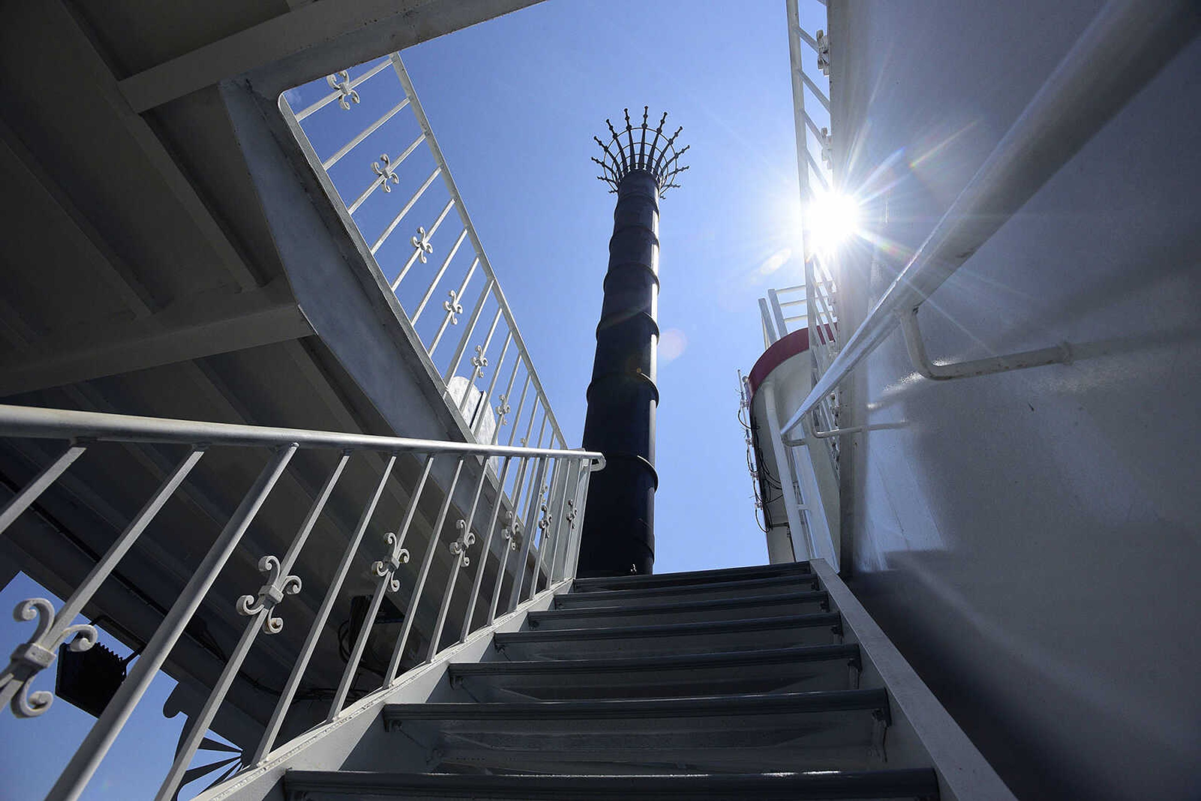 The American Duchess riverboat made a stop at Riverfront Park in downtown Cape Girardeau on Saturday, Aug. 26, 2017, during it's maiden voyage north own the Mississippi River.