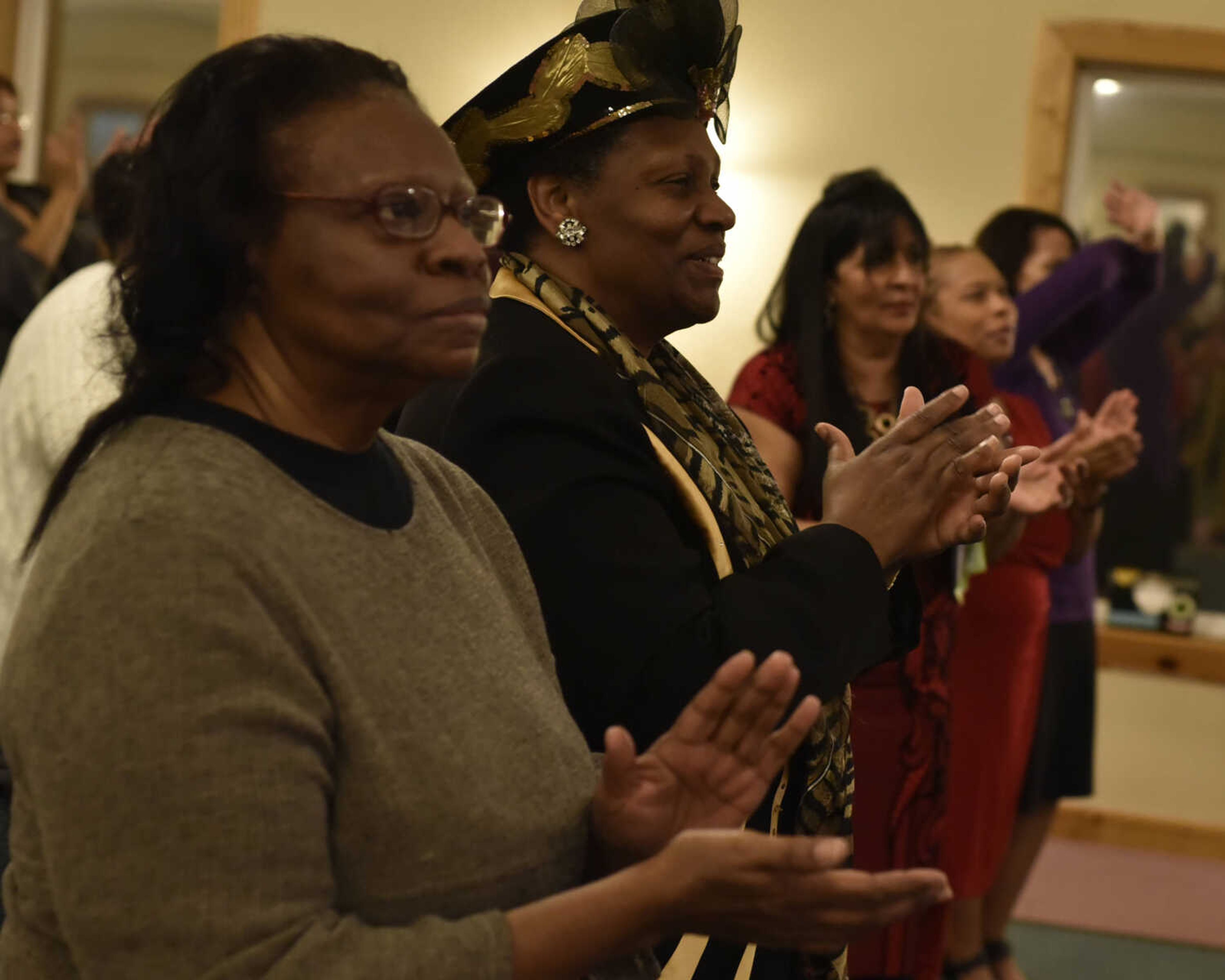 BEN MATTHEWS ~ bmatthews@semissourian.com Attendees at the 27th Annual Dr. Martin Luther King, Jr. Community Celebration Program sing praise on January 15, 2017 at Greater Dimensions Church in Cape Girardeau.